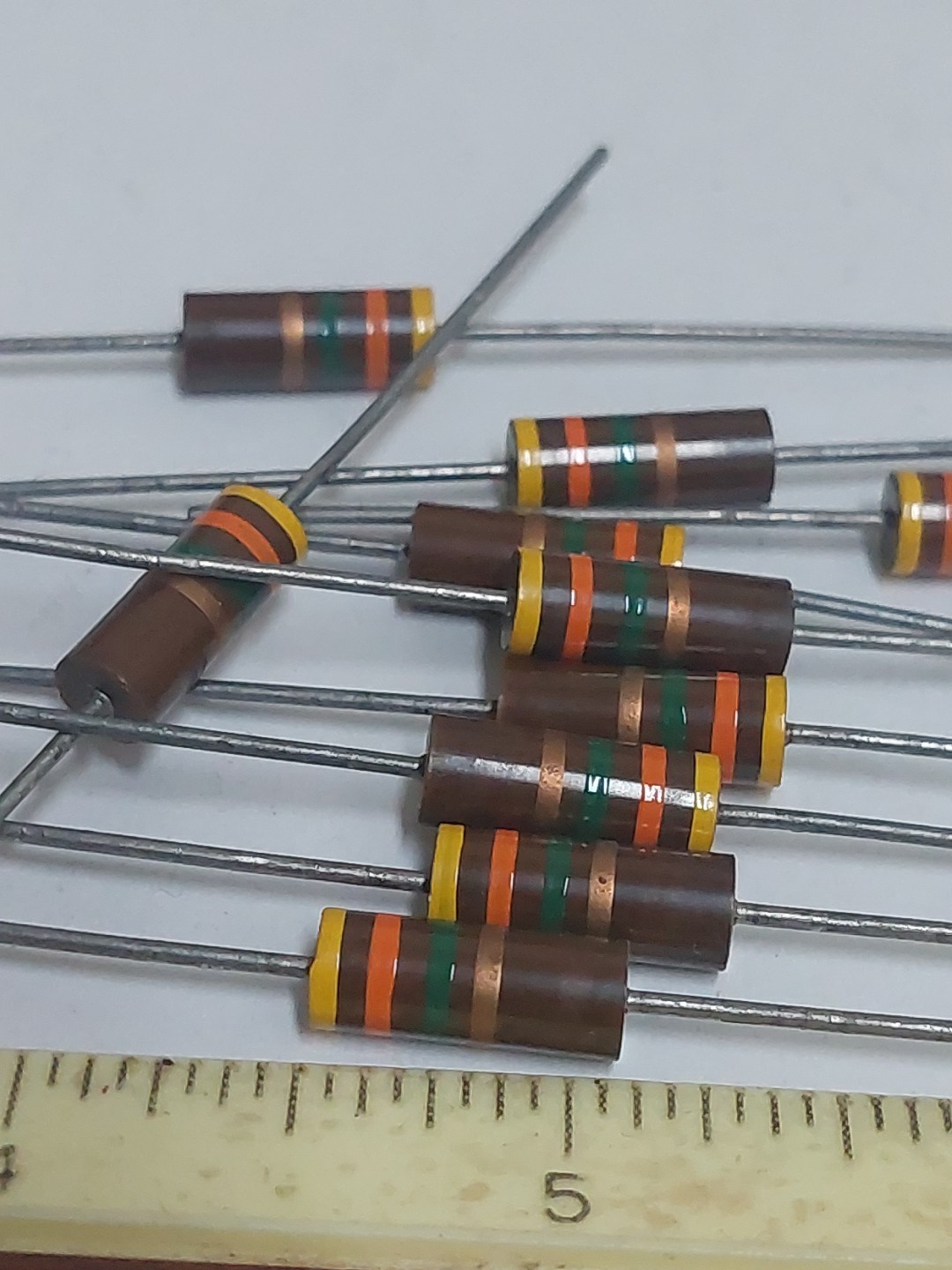 Ohmite RC32GF435J 4.3 Meg Ohm 1W 5% Carbon Composition Resistor NOS USA Lot 10