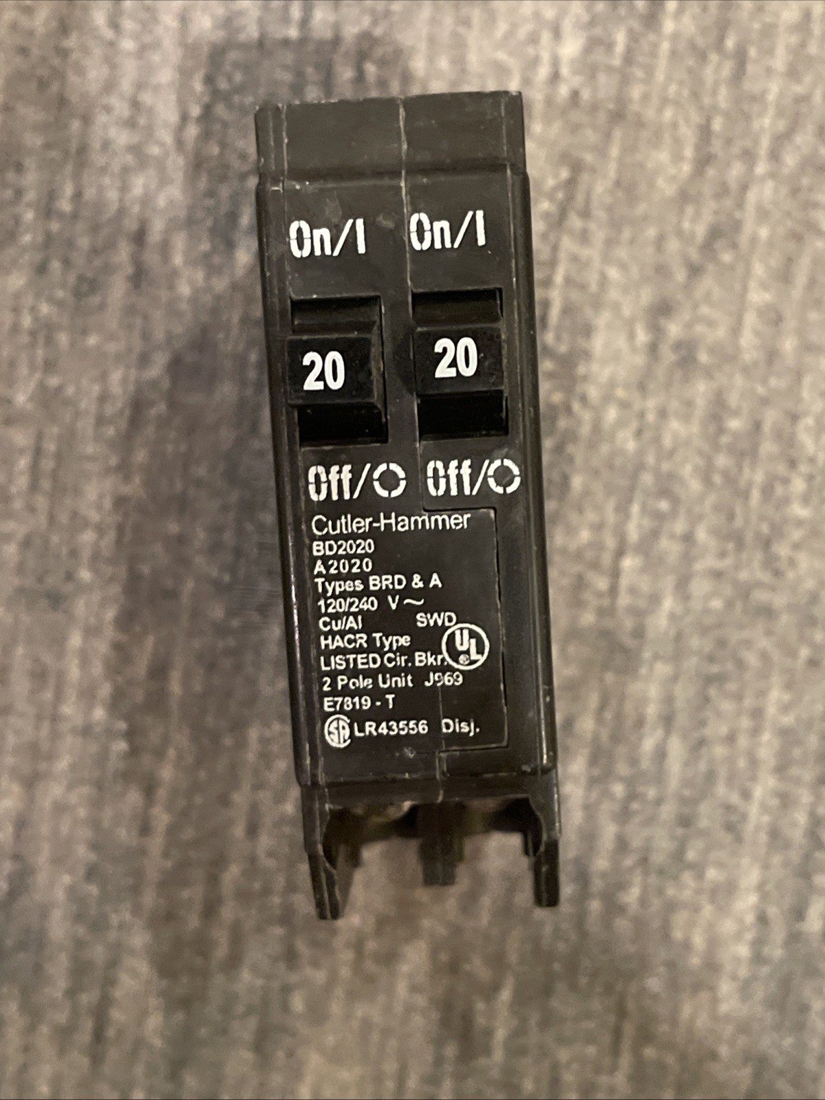 Lot Of 5 Circuit Breakers 20Amp GFCI BR2020 BR120 30AMP 40c BD2020 Untested