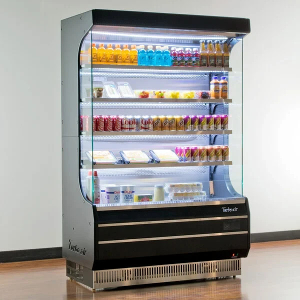 Turbo Air TOM-50W(B)-N 50in Refrigerated Open Air Merchandiser Black