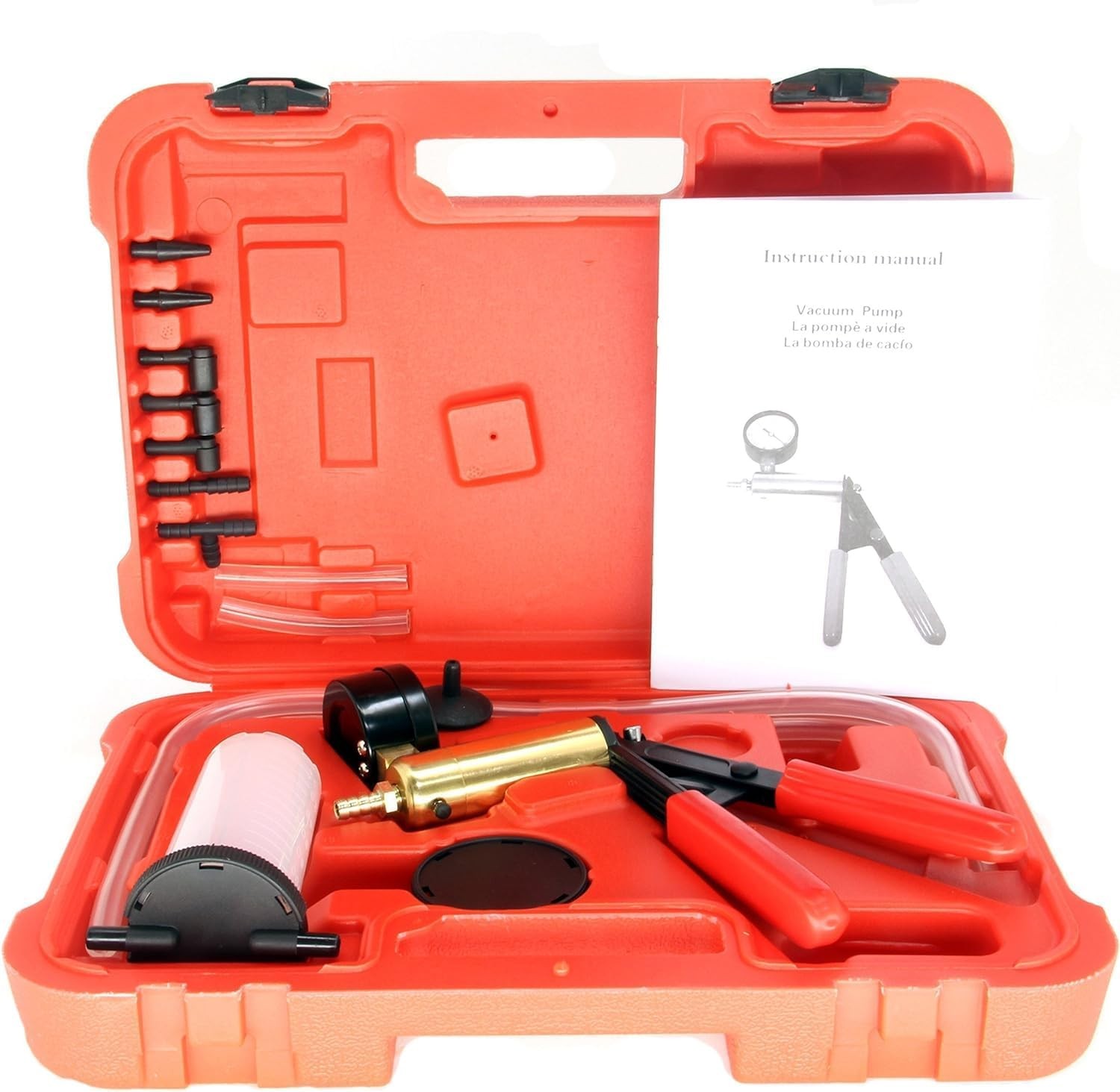 HFS(R) 2in 1 Brake Bleeder Kit Hand held Vacuum Pump Test Set for Automotive