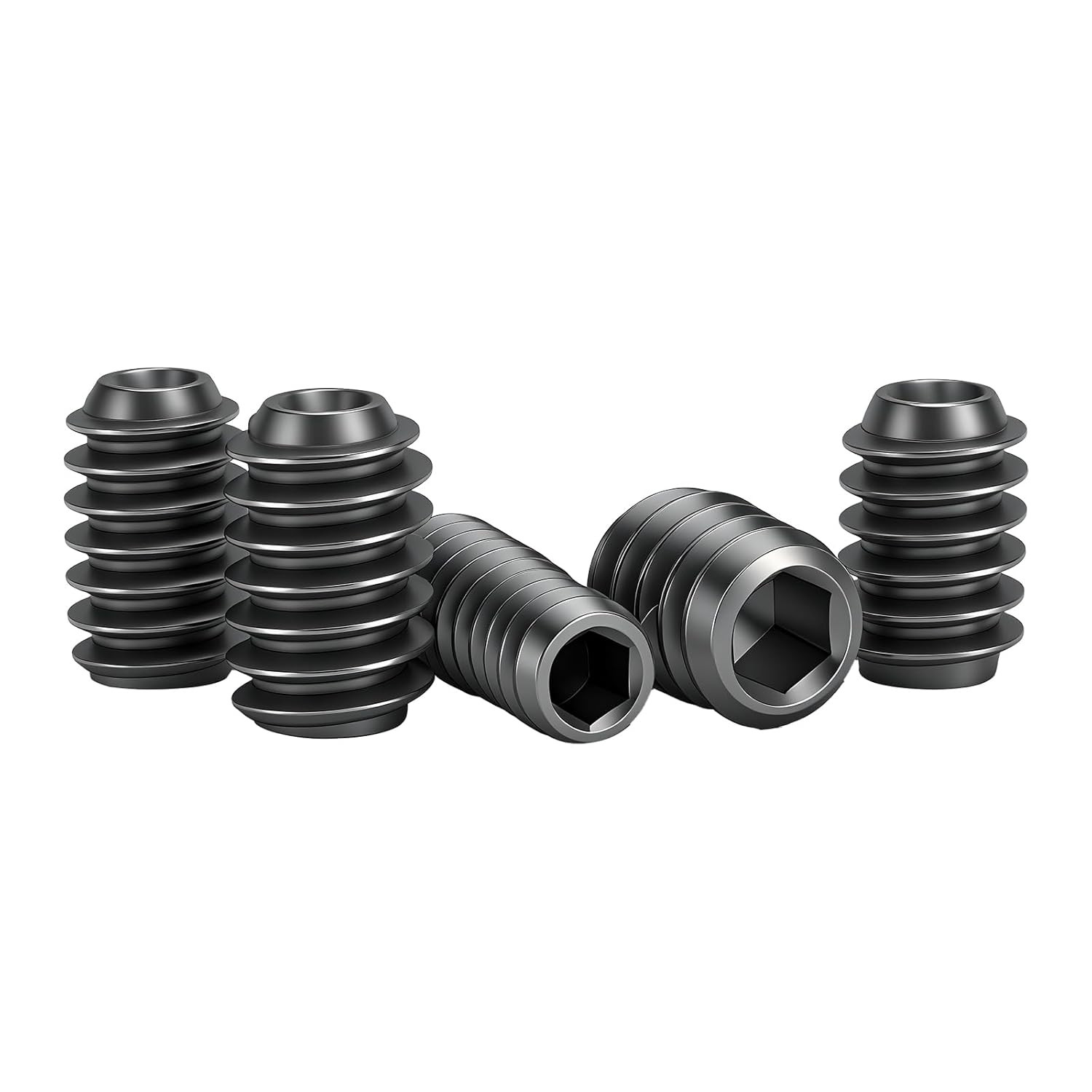 240 Pcs 22 Sizes Black Set Screw Assortment Kit, SAE Allen Head Grub Screws for