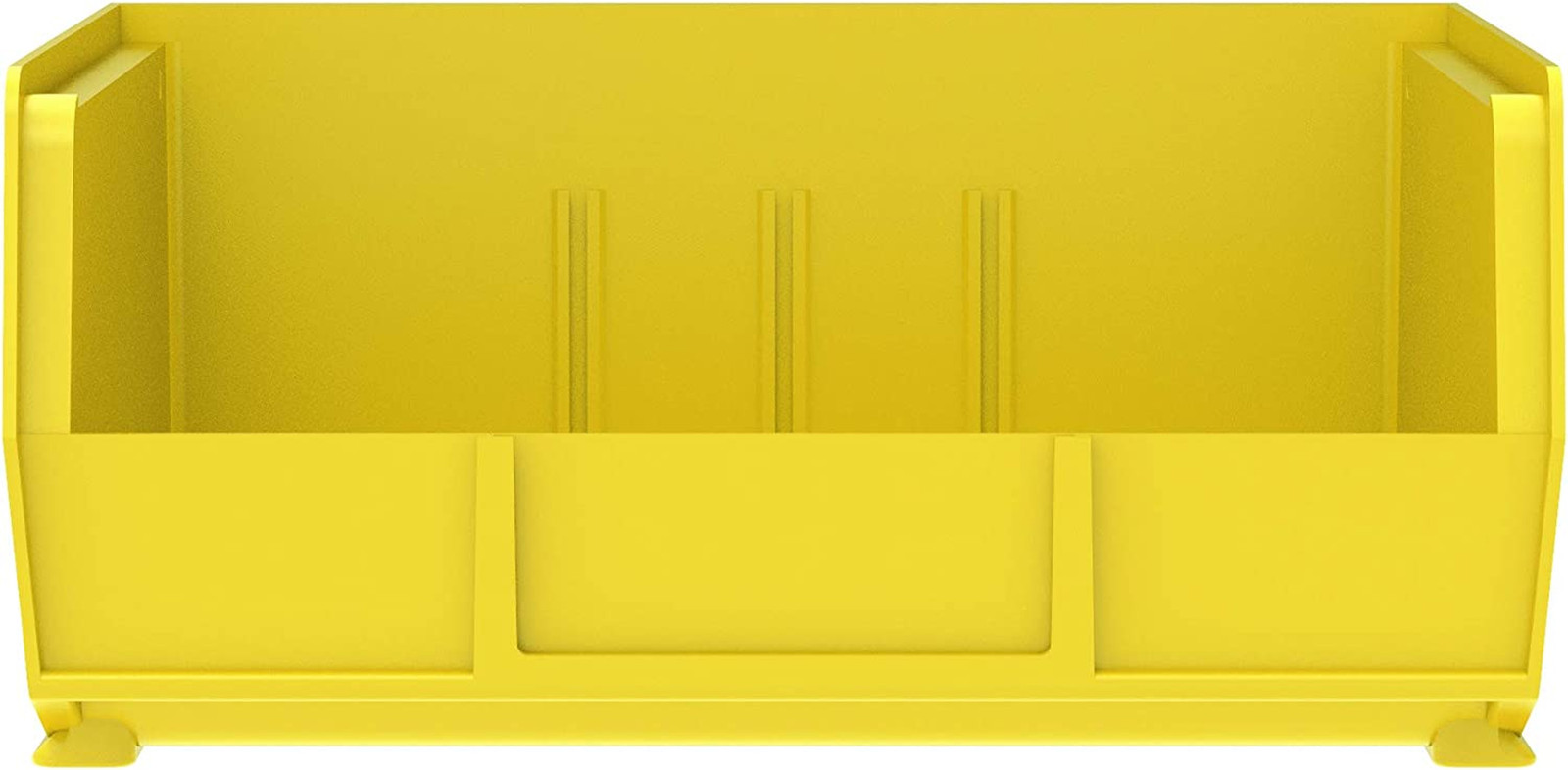 Storage Bins Set: 6 Yellow & 12 Blue Plastic Organizers