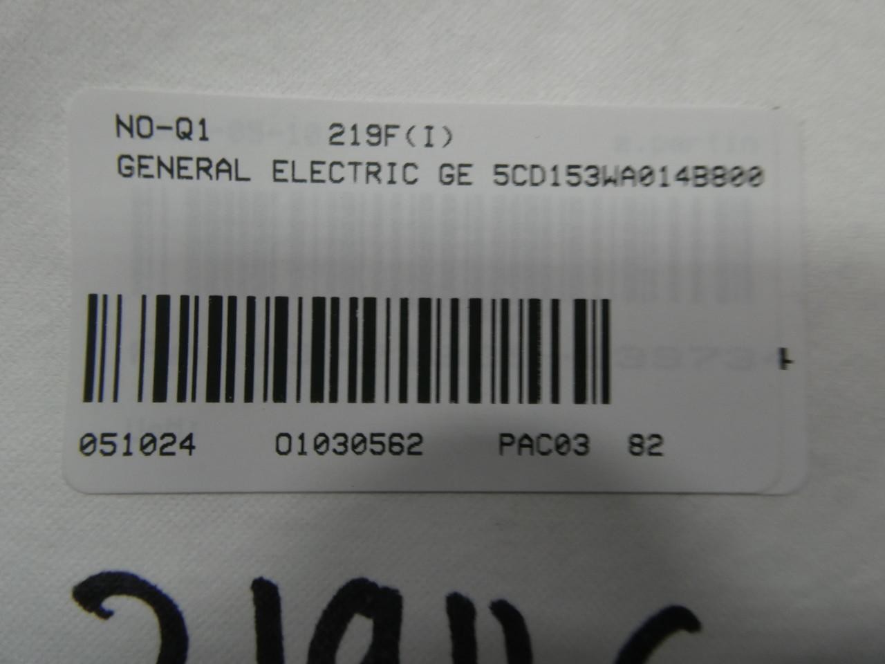 General Electric 5CD153WA014B800 Kinamatic Motor Cd219aty 7.5hp 3000rpm 120v-dc