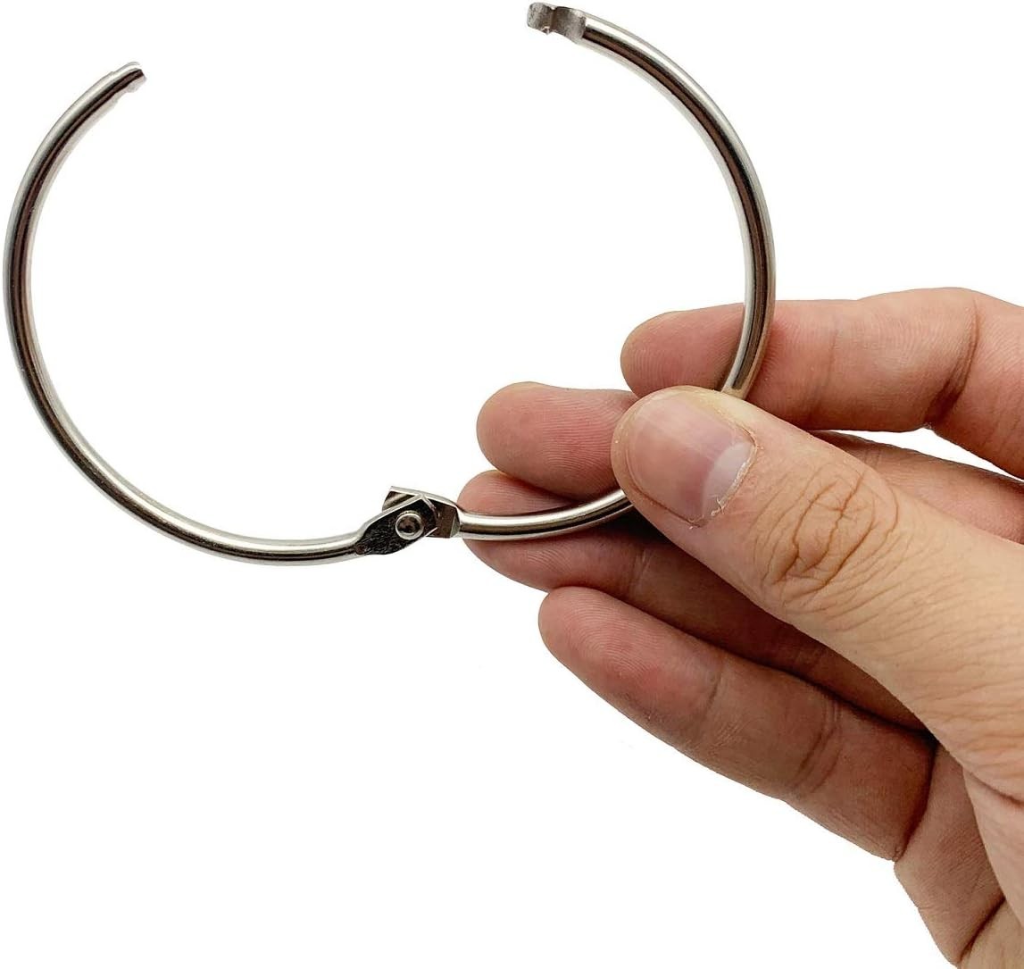 2 Inch (15 Pack) Loose Leaf Binder Book Rings, with Metal 2inch, Silver