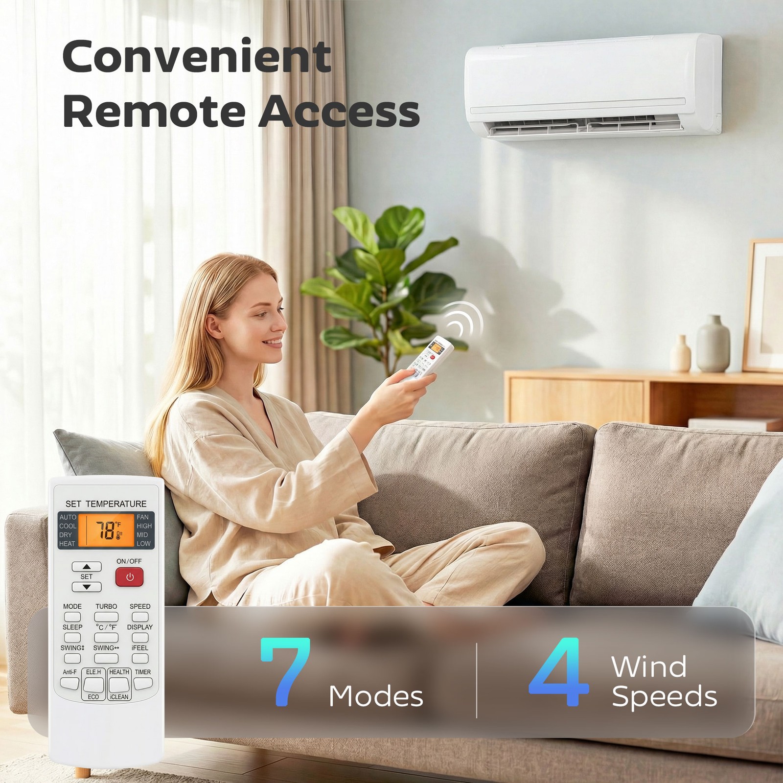 HOMCOM 12000 BTU Mini Split Air Conditioner, 22 SEER2 115V Ductless AC Unit