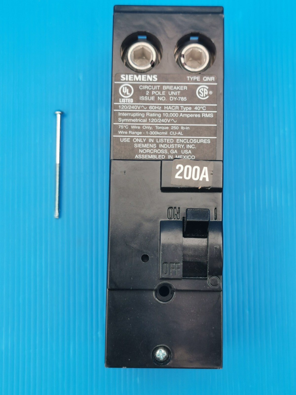 Siemens QN2200R 200-Amp 2 Pole 240-Volt Circuit Breaker