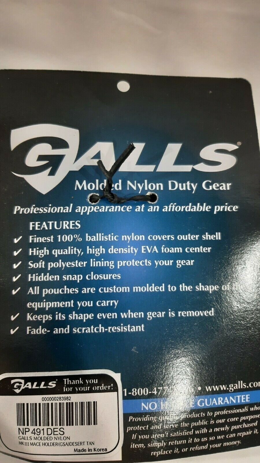 Galls Molded Nylon MK-III Mace Holder Case DESERT TAN COLOR