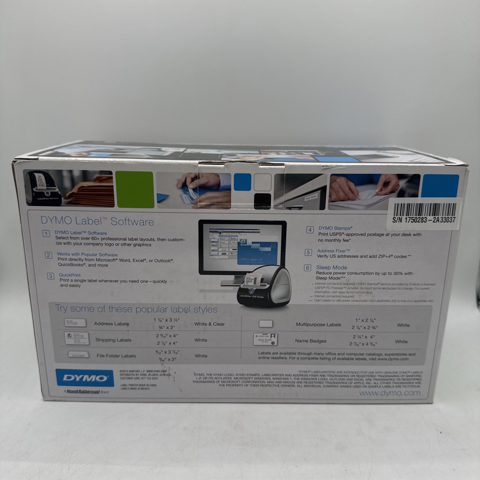 DYMO Label Printer LabelWriter 450 Turbo Direct Thermal Label Printer NEW