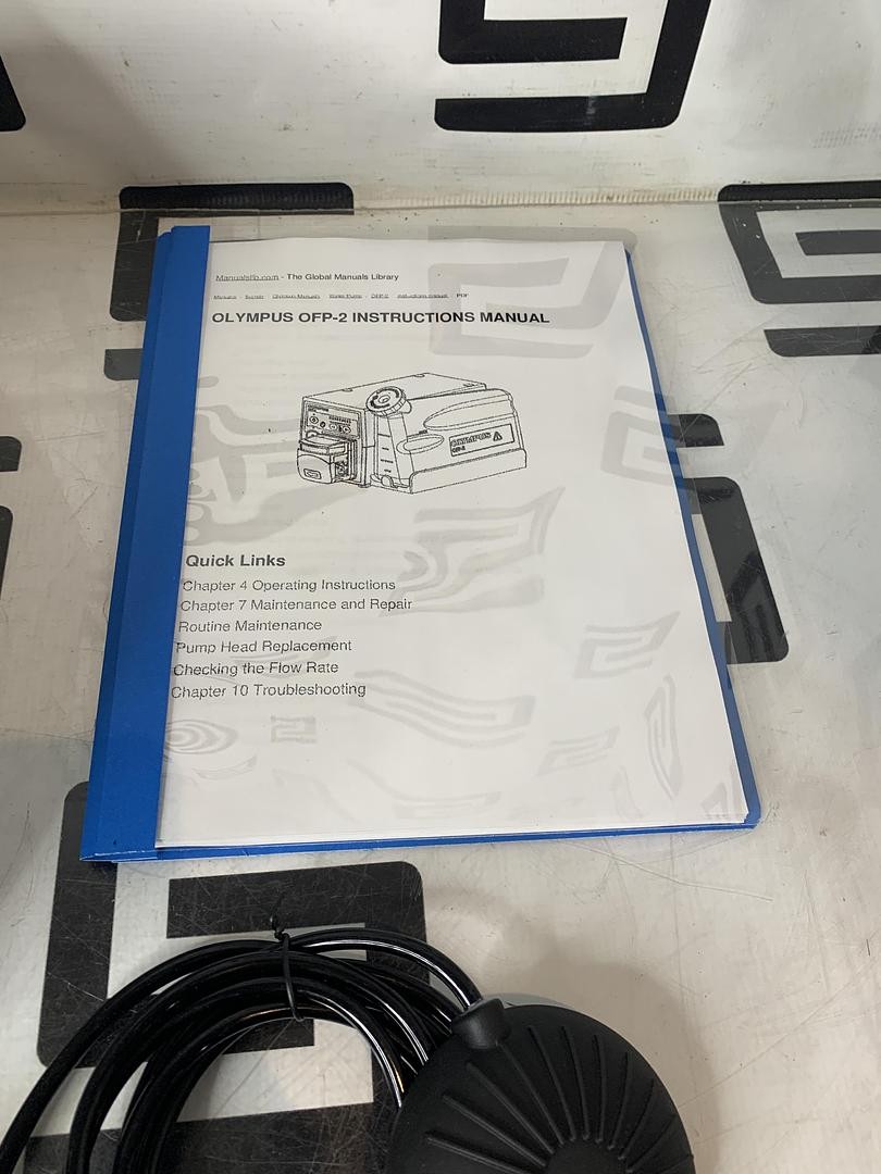 Olympus OFP-2 Endoscopic Flushing Pump Irrigation W/ Footswitch & Manual TESTED
