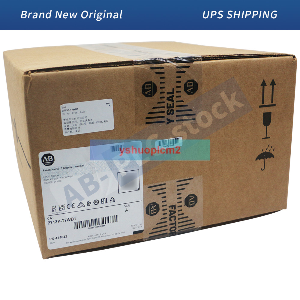 New Sealed A~B 2713P-T7WD1 PanelView 5310 Graphic Terminal 7 in. Wide
