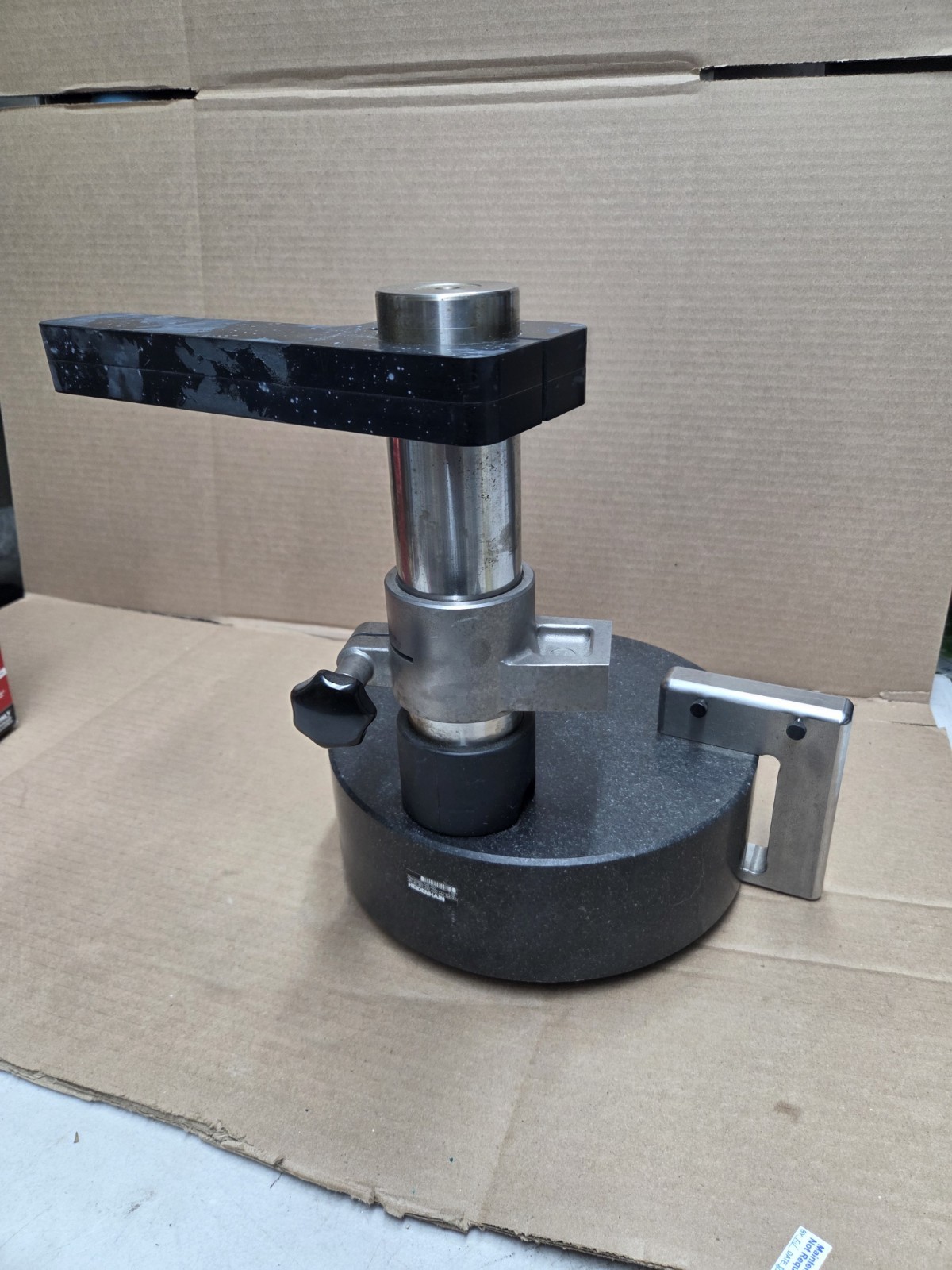 Heidenhain 244 154-01 MS 200 Gauge Stand, ø10in Base, ø3in x 10in Column