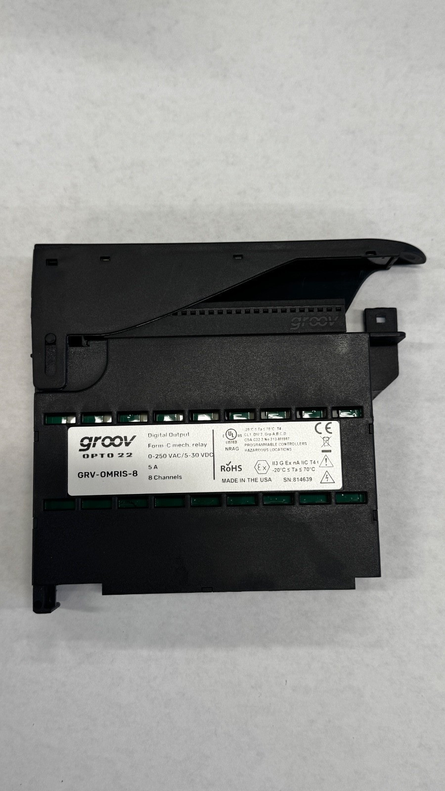 Opto 22 GRV-OMRIS-8 AC/DC Discrete Output, 8 Channels, Electromechanical Relay