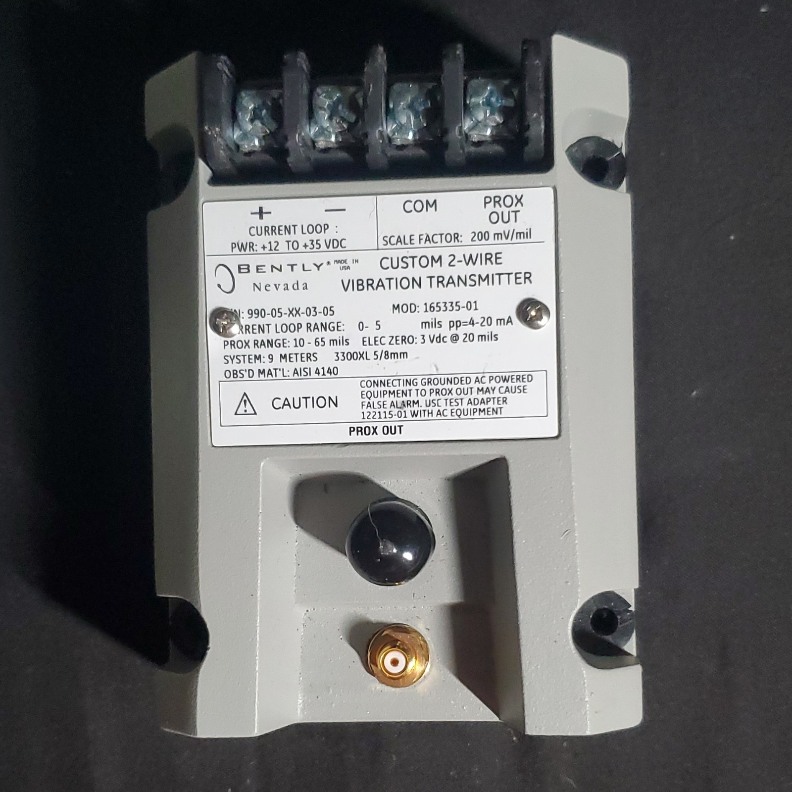 Bently Nevada 2-Wire DC Analog Vibration Transmitter 990-05-XX-03-05