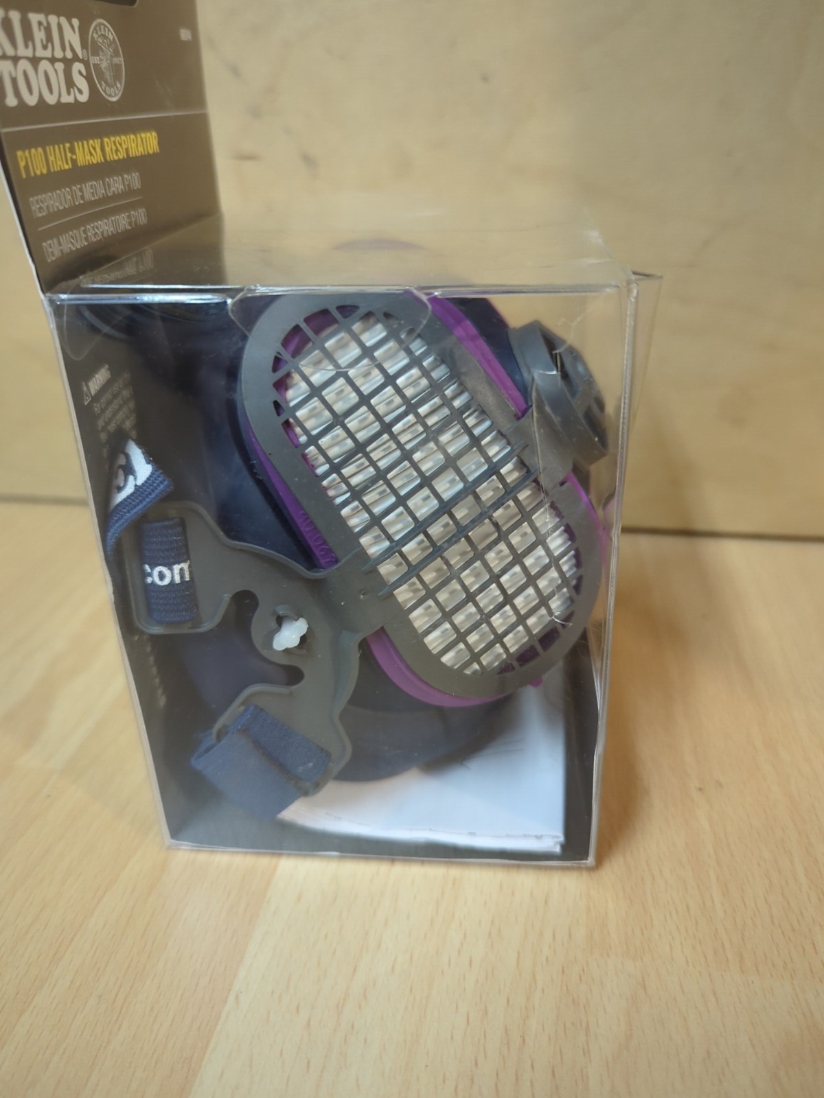Klein Tools 60244 P100 Half‑Mask Respirator M/L – NIOSH‑Approved, Silicone Free