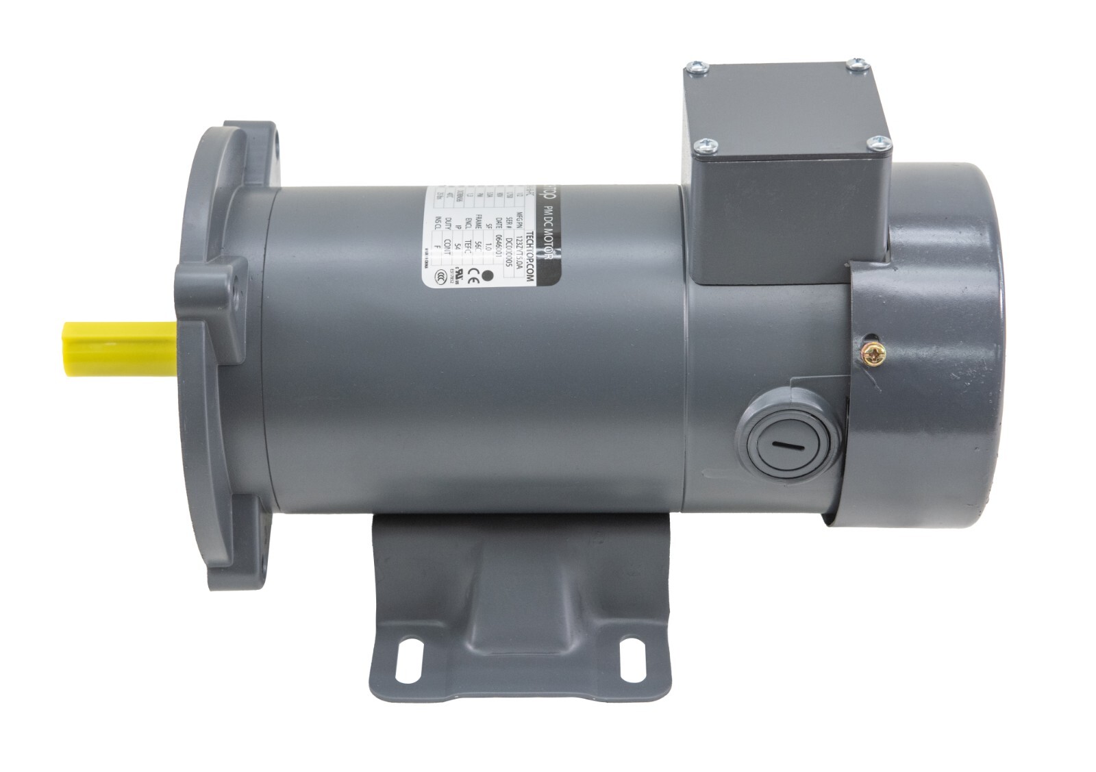 Techtop DC12-90-56-FC Electric Motor 1/2 HP 1750 Rpm 90 Volt DC 56C Frame TEFC
