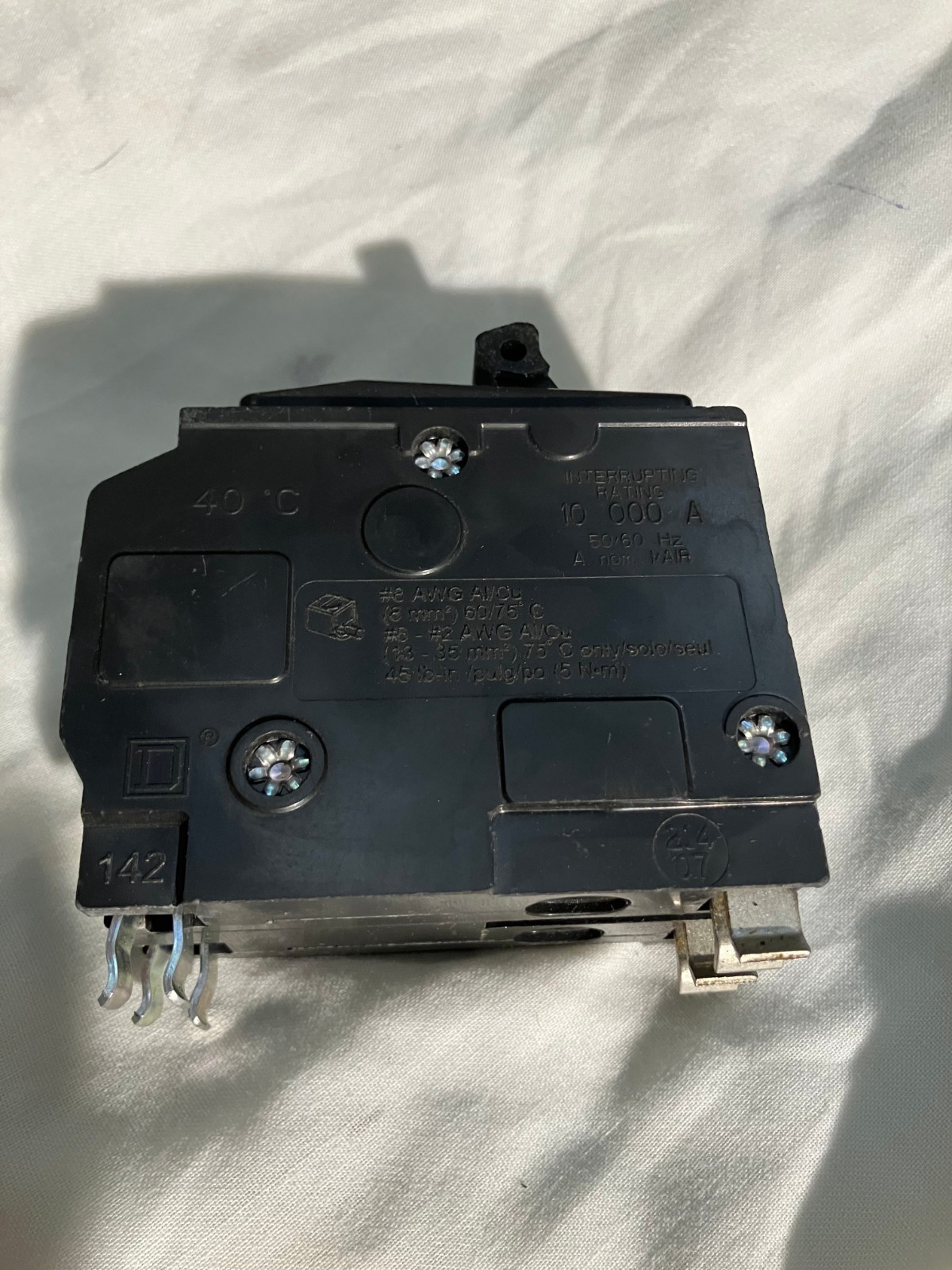 Square D #QO260 2 Pole 60 Amp Circuit Breaker 240 Volt Snap-in