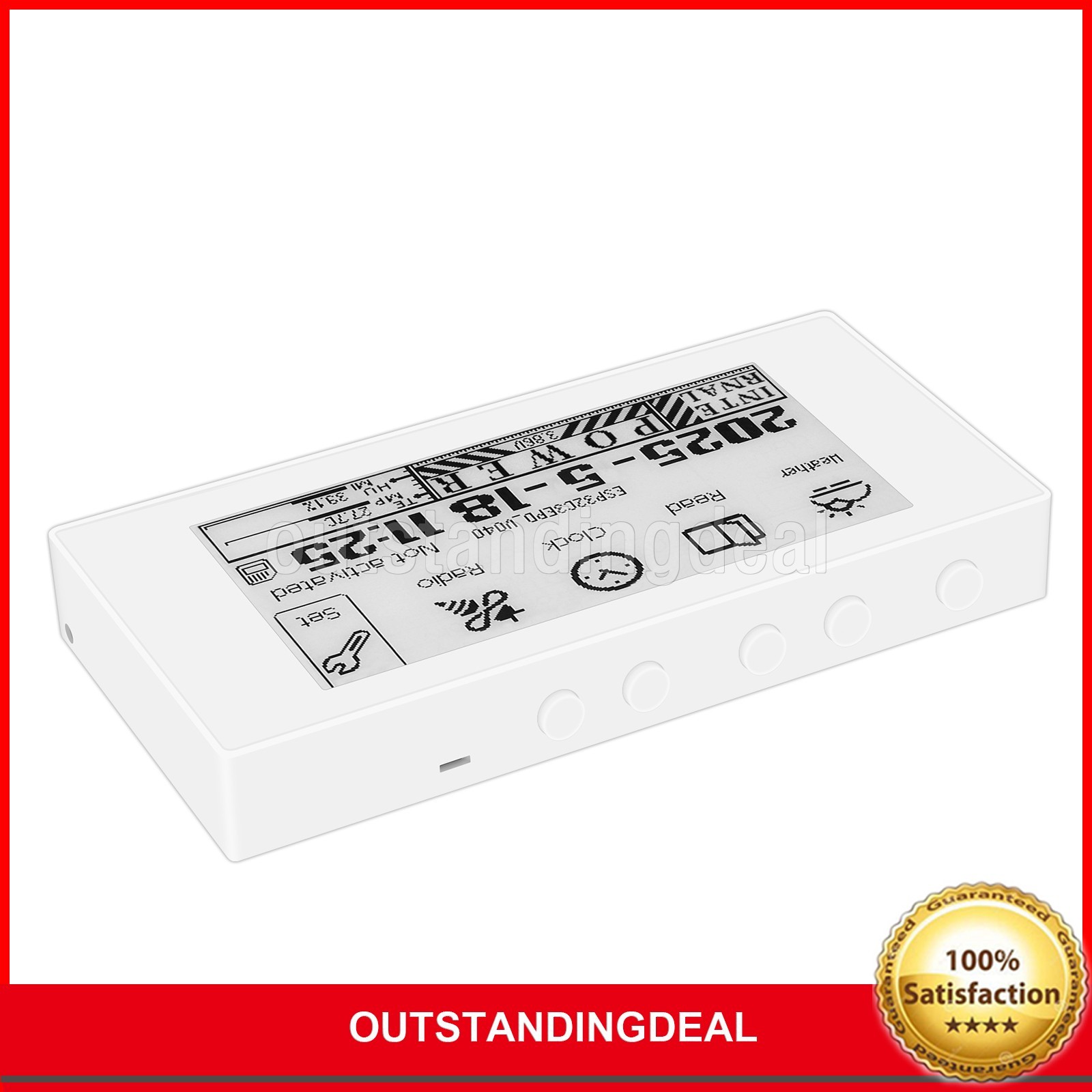 HAMGEEK RW01 Mini E-Ink Reader E-Book Reader for Weather Clock Image Alarm ot25
