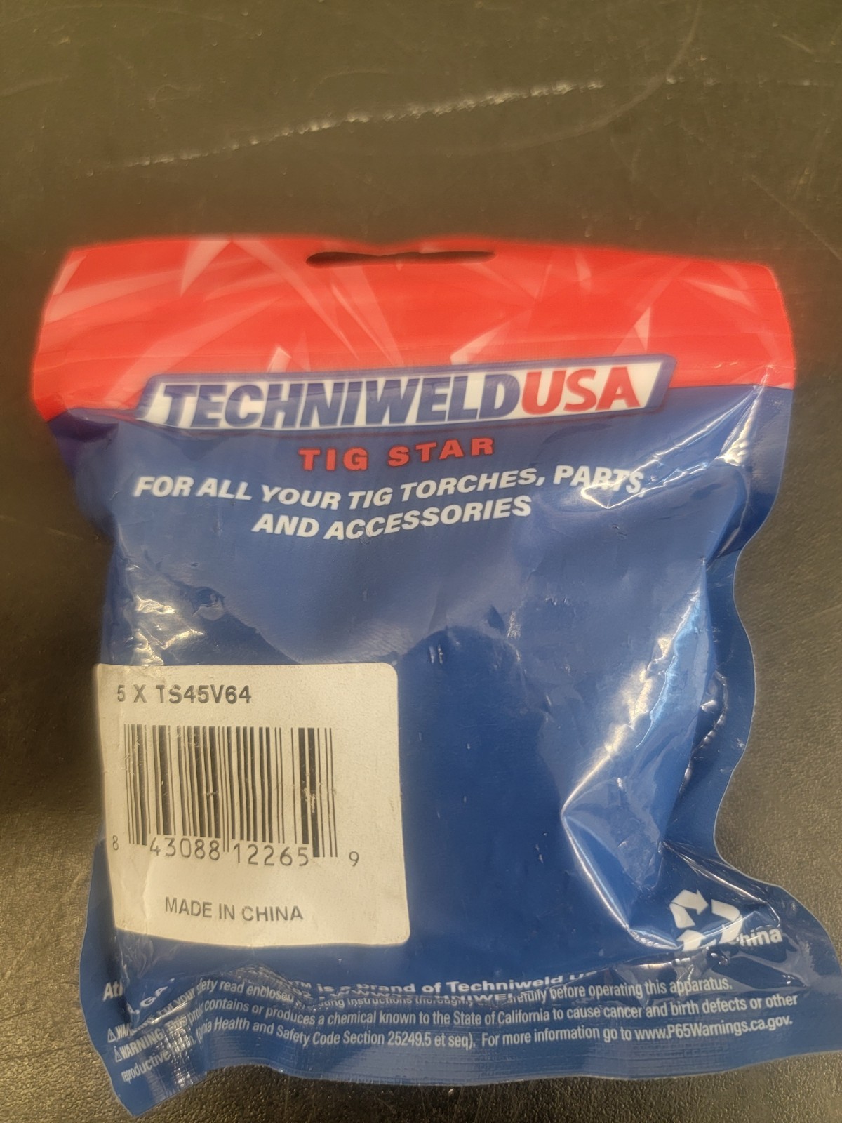 LOT OF 2 Tig Star Gas Lens TS45V64 (Bag Of 5) TOTAL 10 PCS.