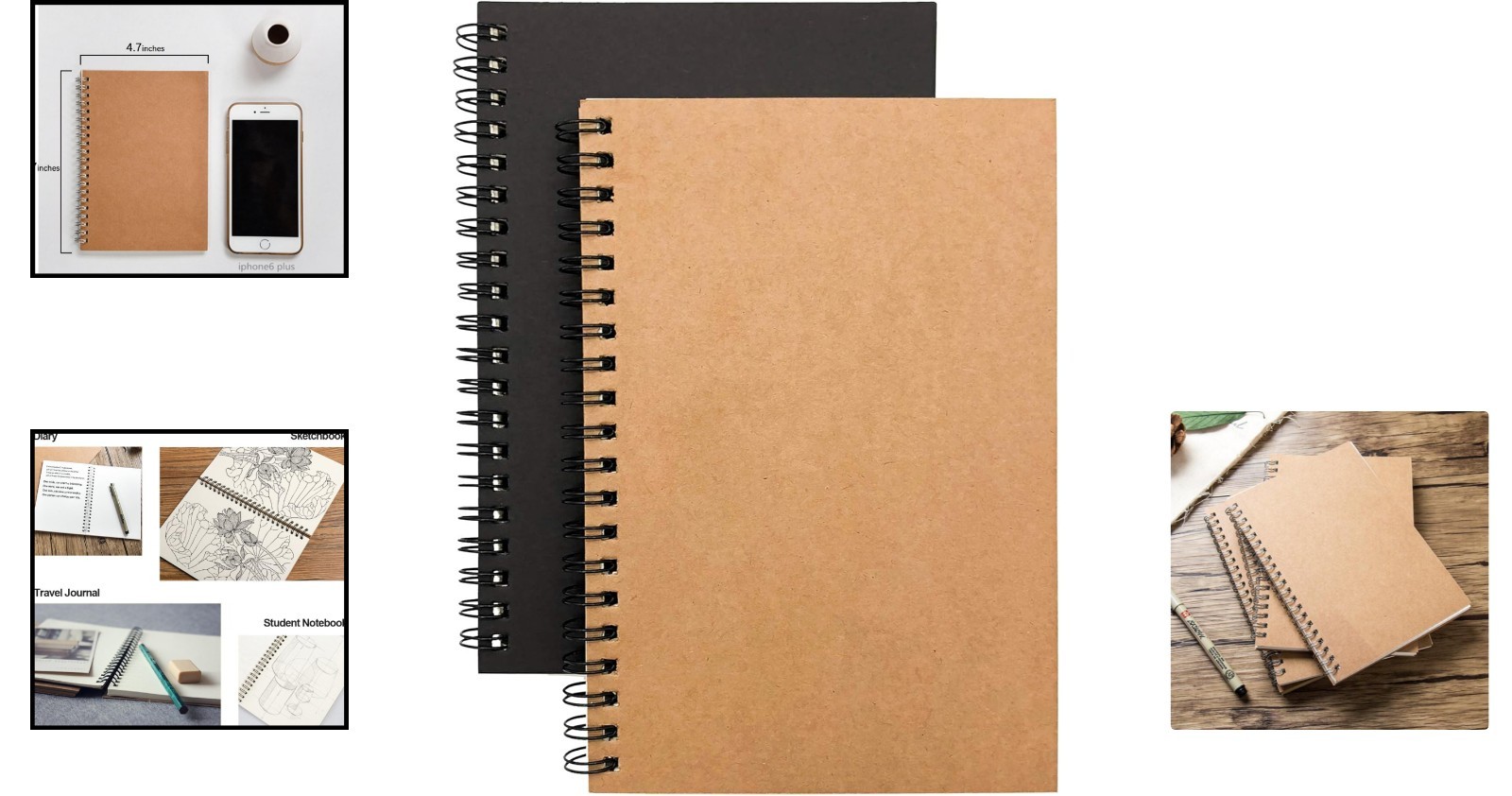 Compact Soft Cover Blank Sketchbook Set – 100 Pages for Unbounded Creativity