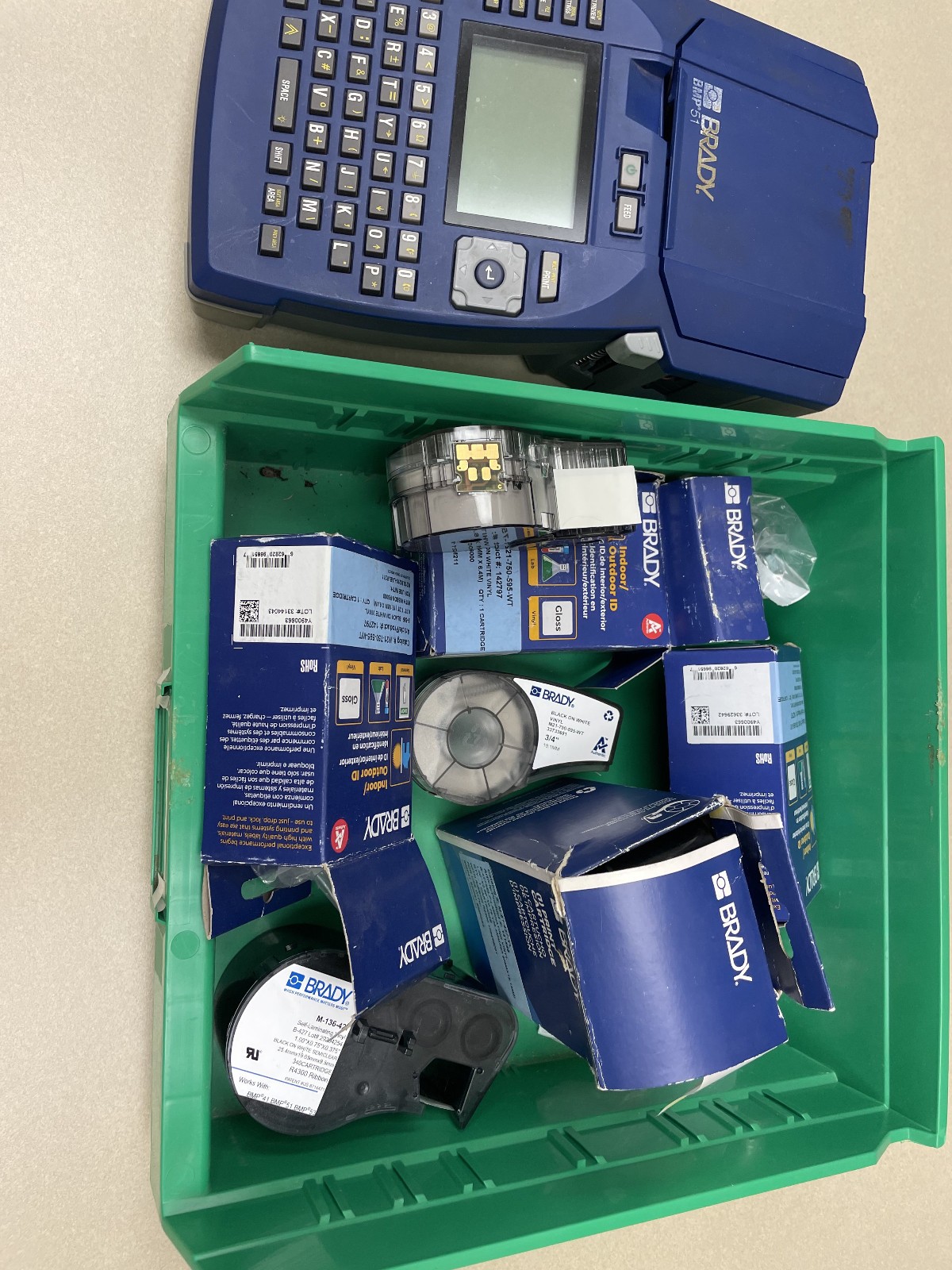 Brady BMP51 Label Maker, Blue Bundled with Spares
