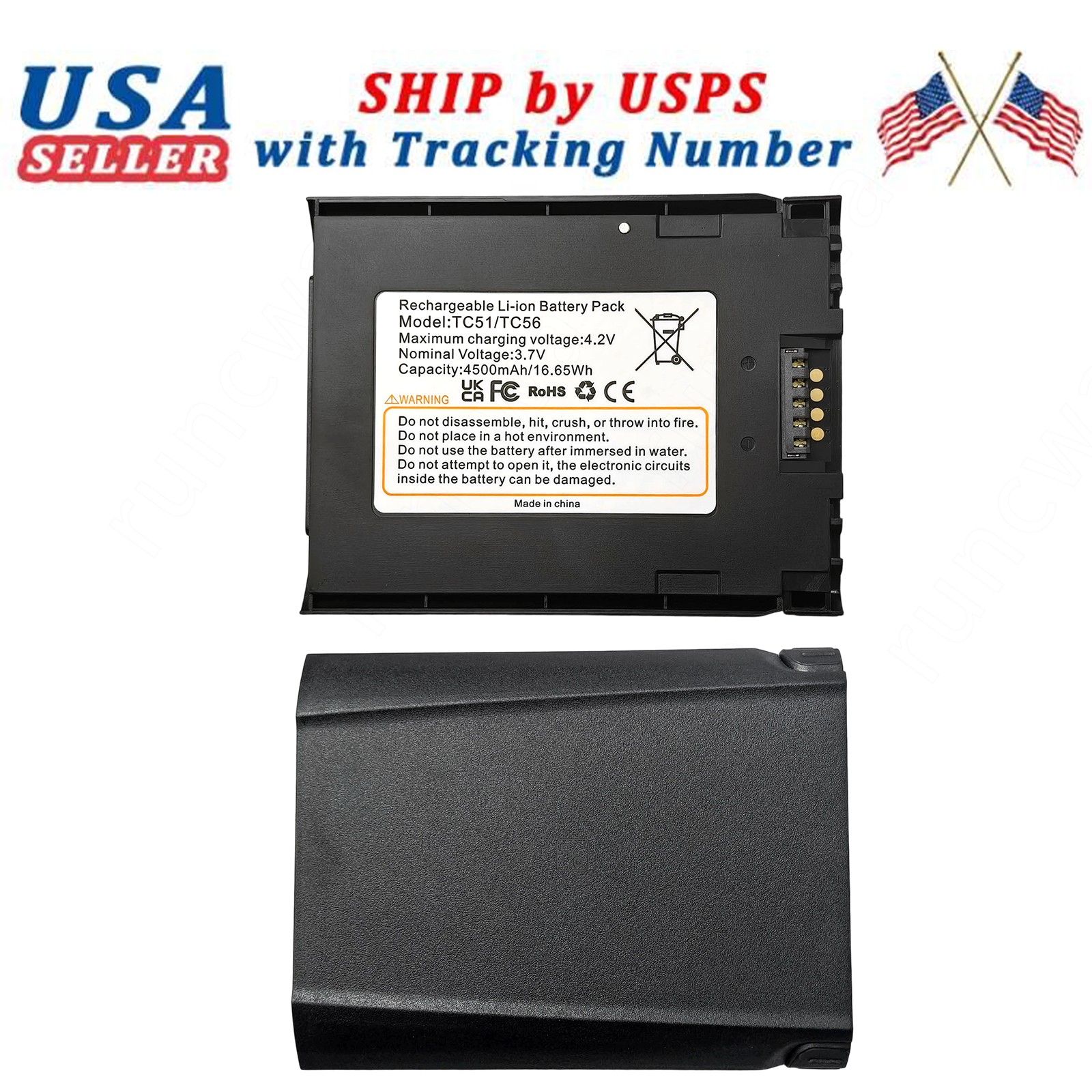 4500mAh Battery Replacement For Zebra TC51 TC56 BTRY-TC51-43MA1-01 BT-000314 NEW