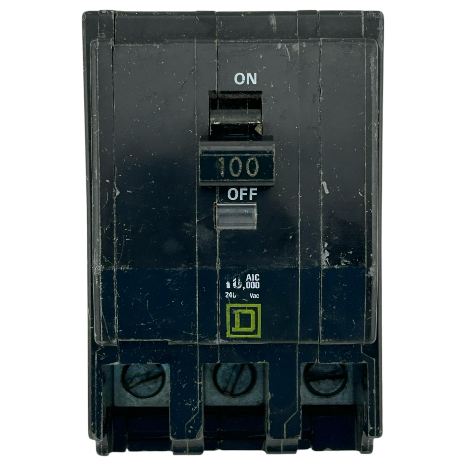 USED Square D QO3100 3 Pole 100 Amps Circuit Breaker Standard Trip Plug-In Mount