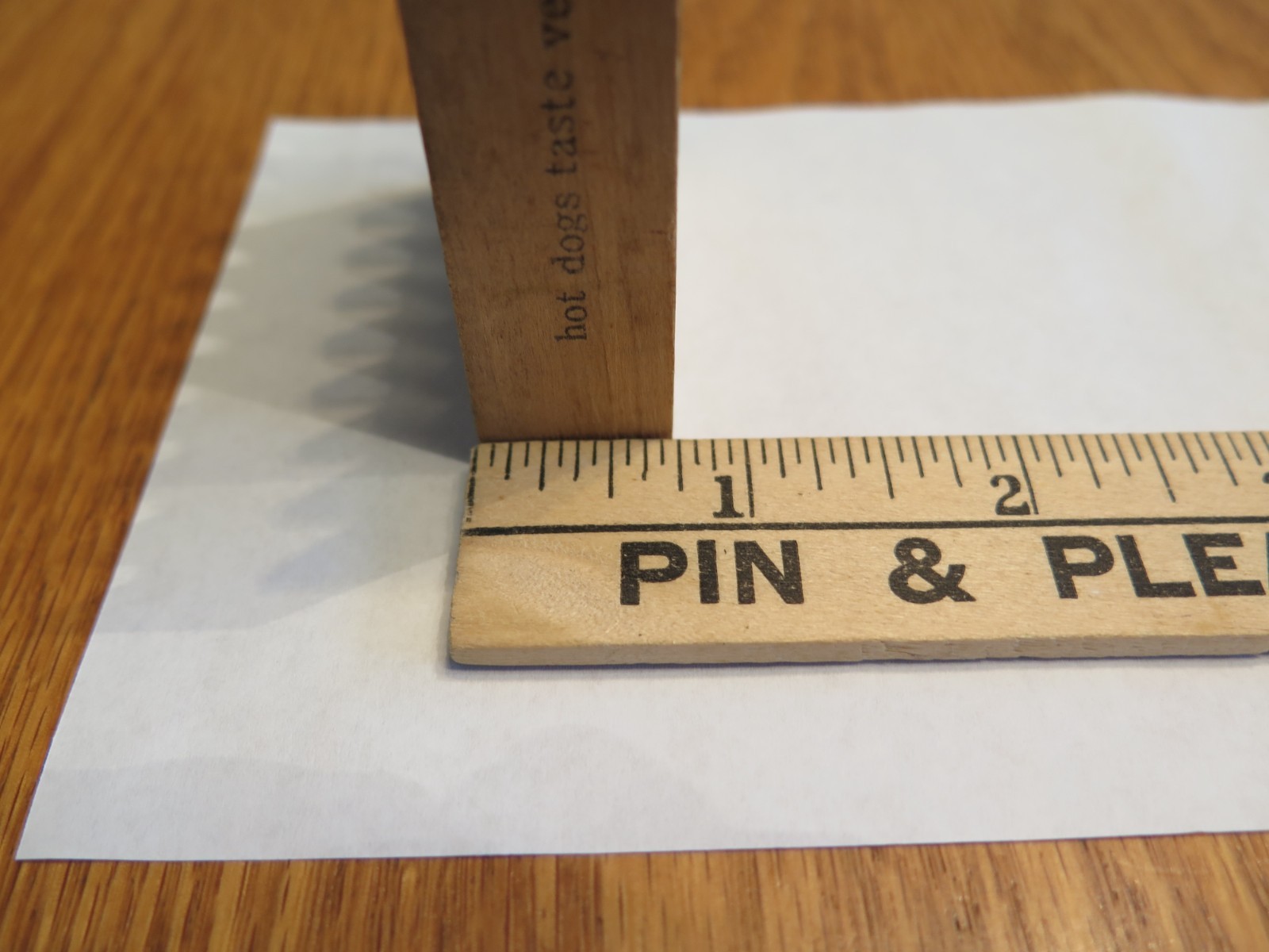 Vintage Wooden Business Card Holder Roosevelt Delicatessen Nassau Rd NY Slogan