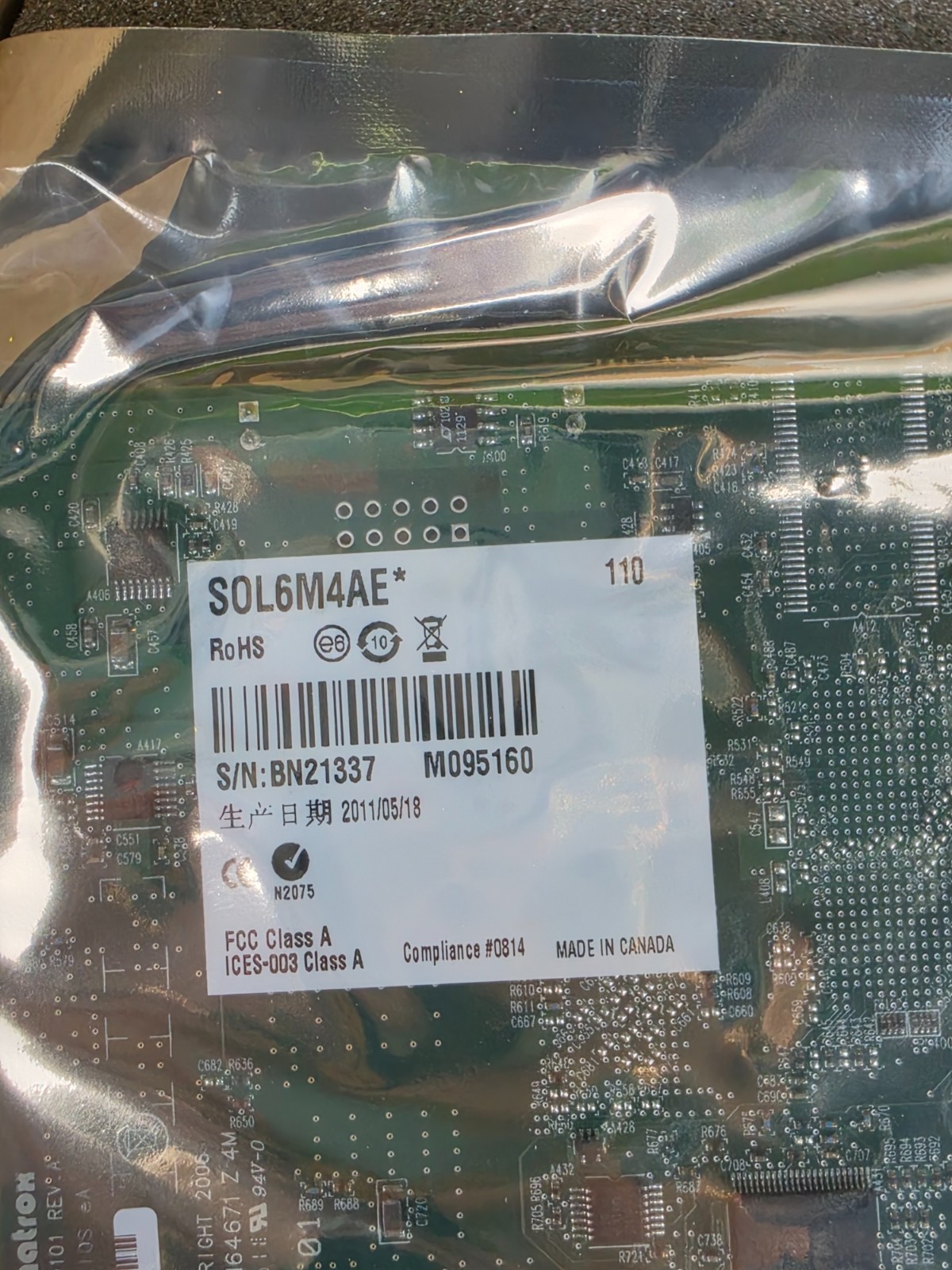 MATROX SOL6M4AE BOARD