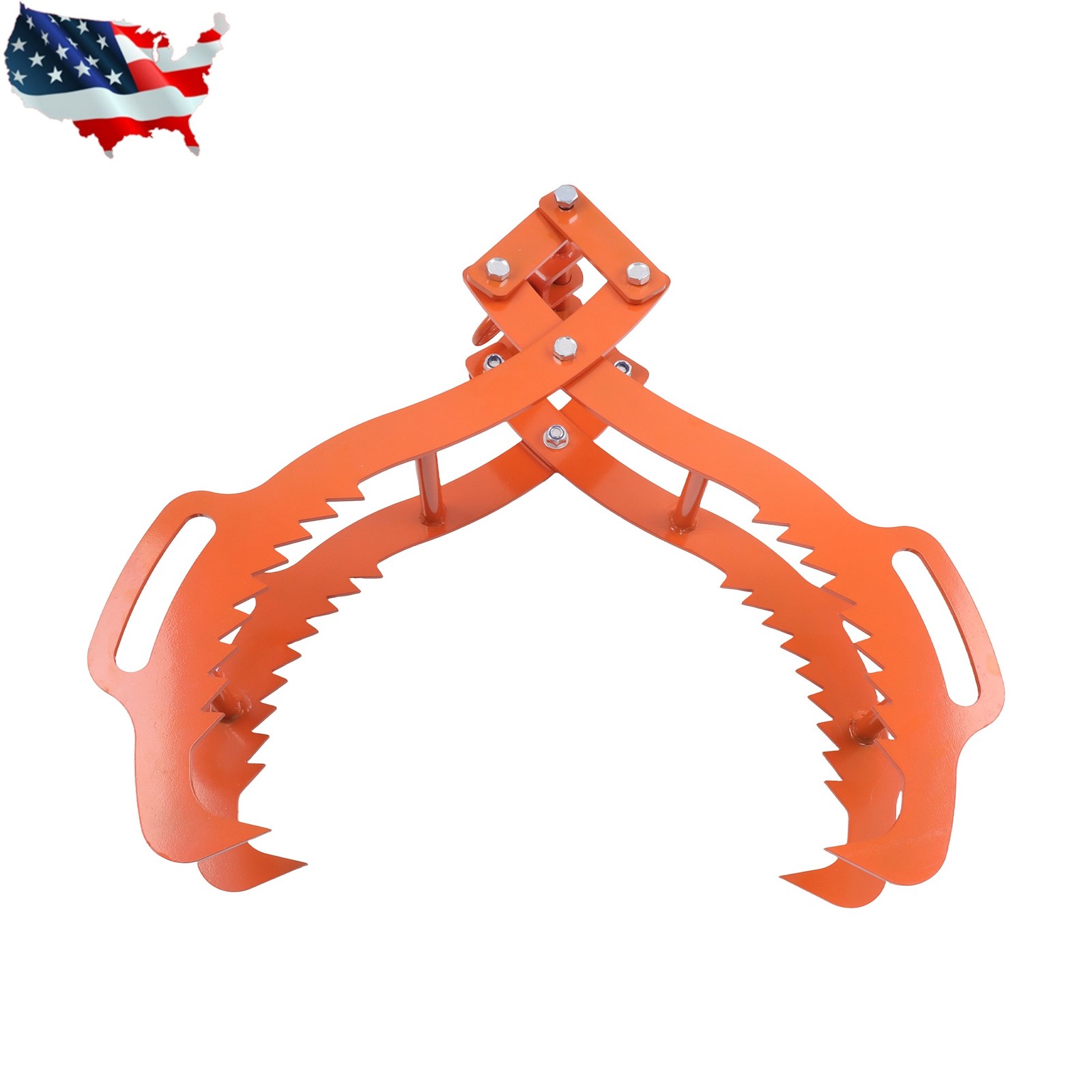 36 Inch Log Lifting Tongs Heavy Duty Steel 4 Serrated Claw Swivel Dragging Tongs