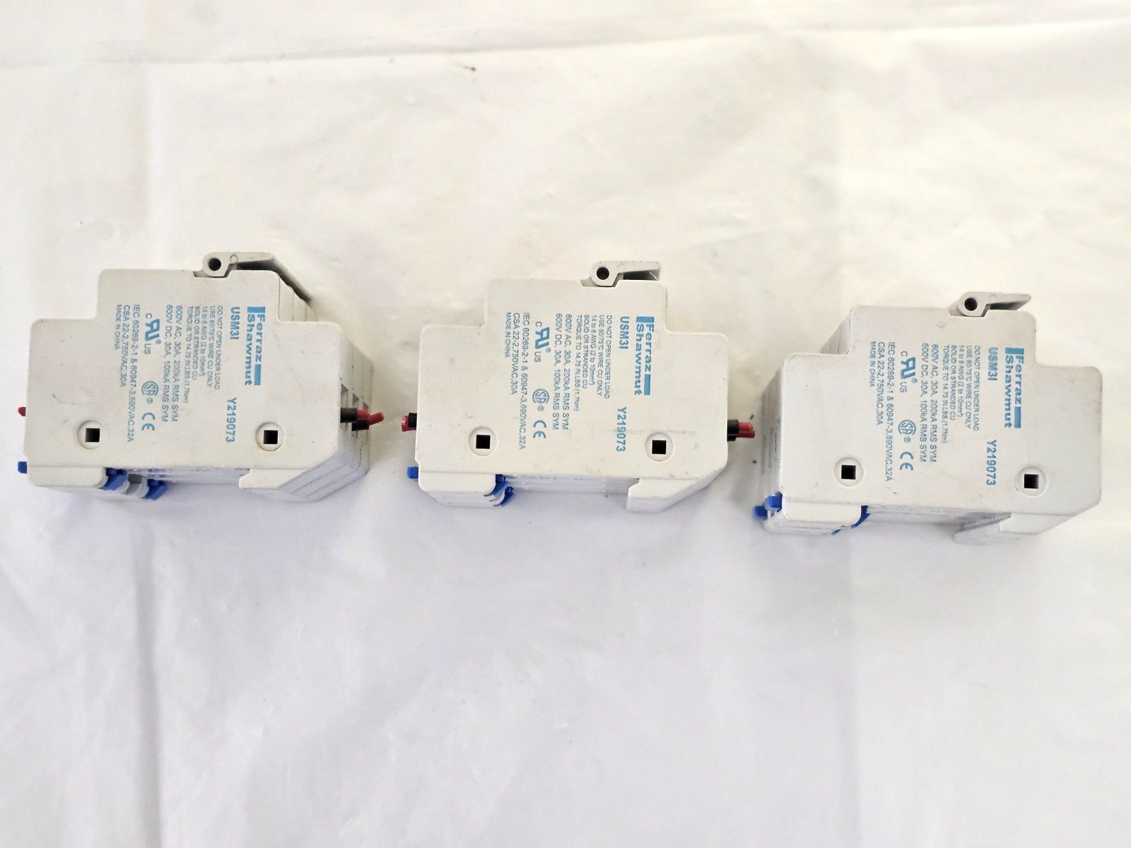 Ferraz Shawmut USM3I / Y219073 IEC: 60269-2-1 & 60947-3, 600 VAC&DC 30 A