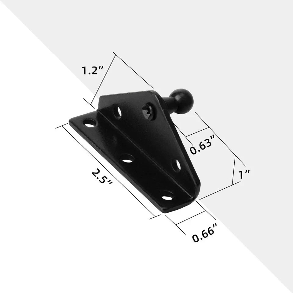4 Pack 10mm Ball Stud Bracket Gas Strut Mounting Bracket for Lift Support Shocks