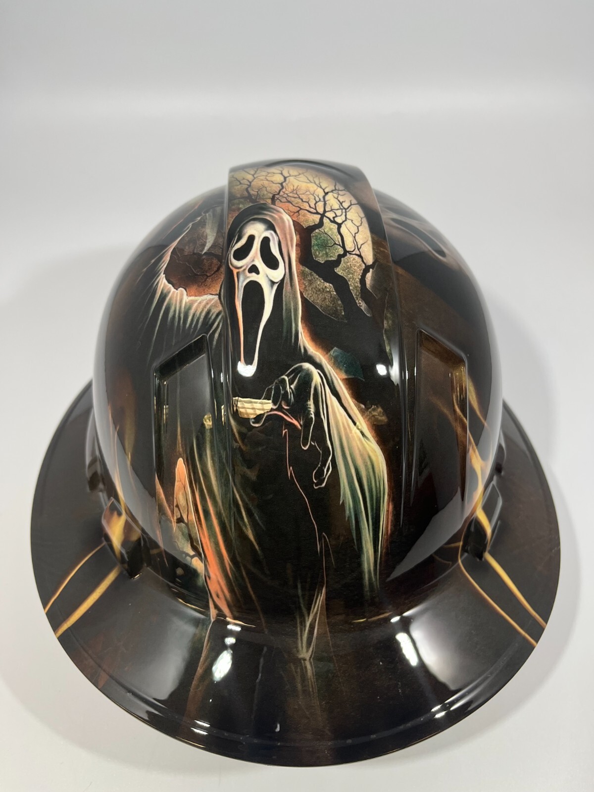 New Full Brim Hard Hat Custom Hydro Dipped SCREAM GHOST FACE KILLER