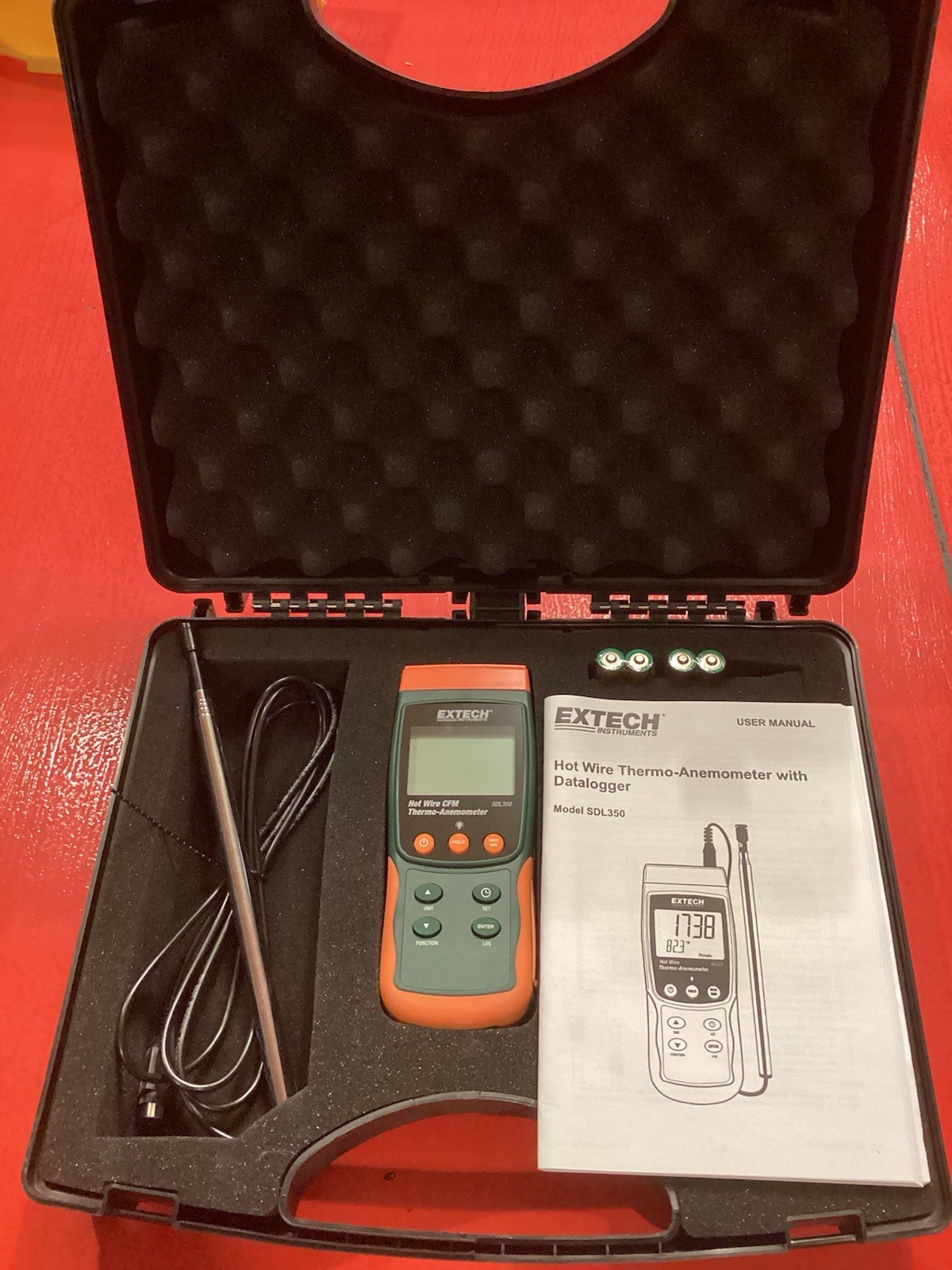 EXTECH SDL350 HOT WIRE THERMO ANEMOMETER DATALOGGER