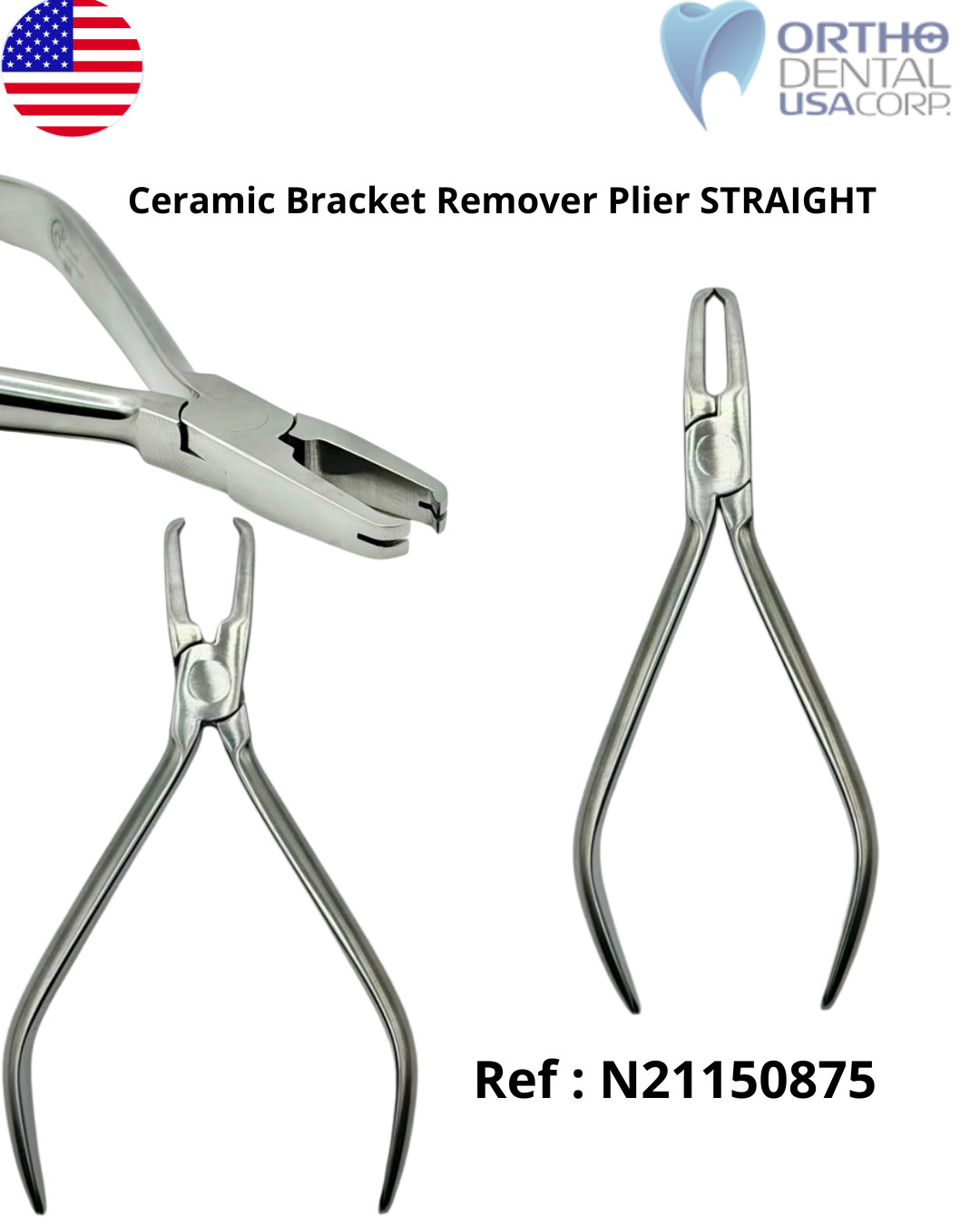 Ceramic Bracket Remover Pliers Straight or Angled Orthodontic N21150875/ 0876