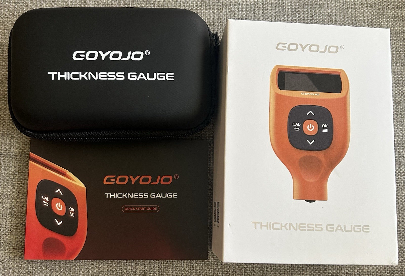 GOYOJO GMT-CTG-2 Digital Coating Thickness Gauge Paint Meter Bluetooth Open Box