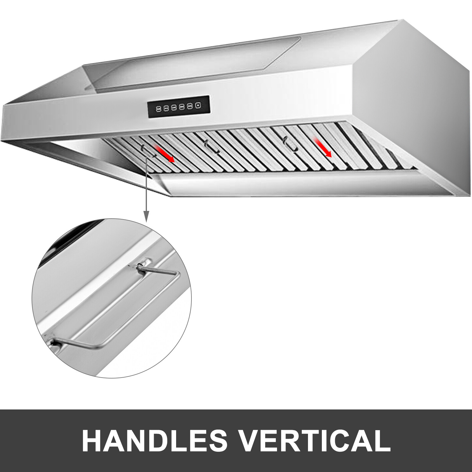 VEVOR 6PCS 20″x20″ Stainless Steel Hood Grease Commercial Exhaust Filter Baffle