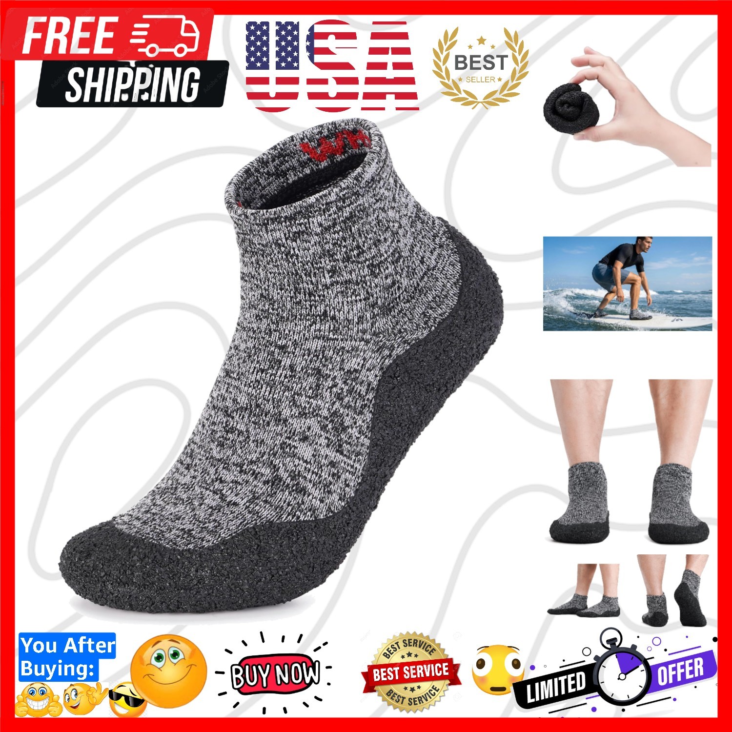 Minimalist Barefoot Sock Shoes for Women and Men | Lightweight Eco-friendlier…