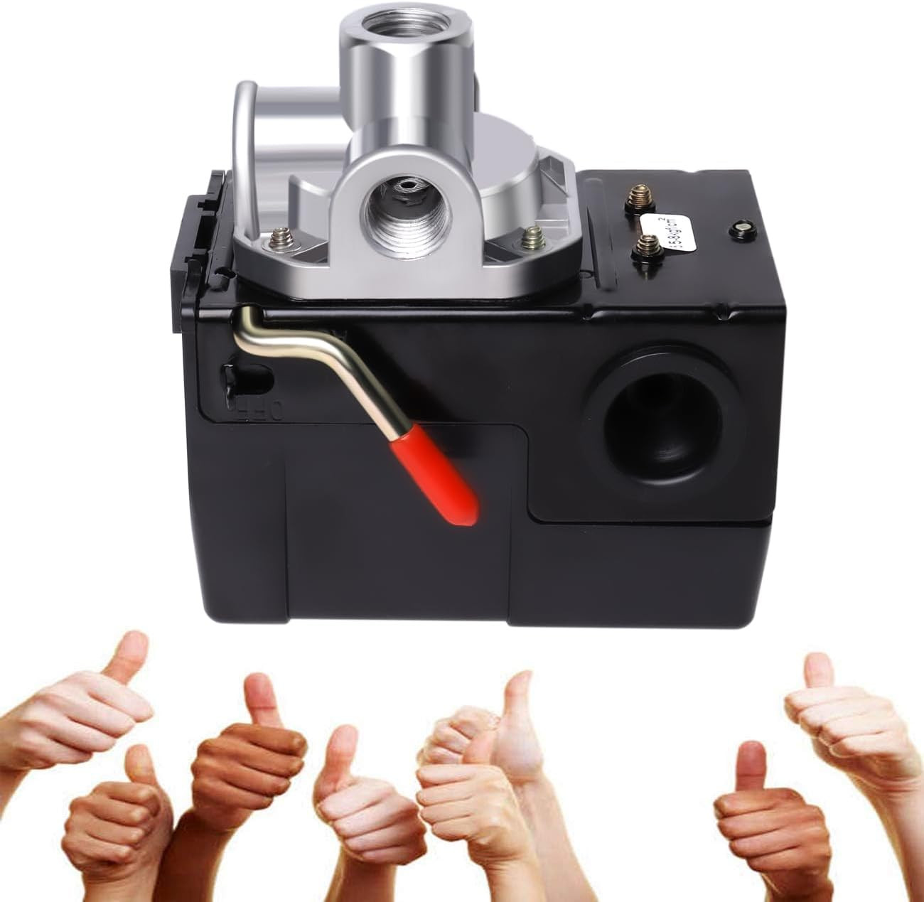 Air Compressor Pressure Switch LF10-4H, 4 Port 1/4″ NPT, 95-125 PSI Pressure Con