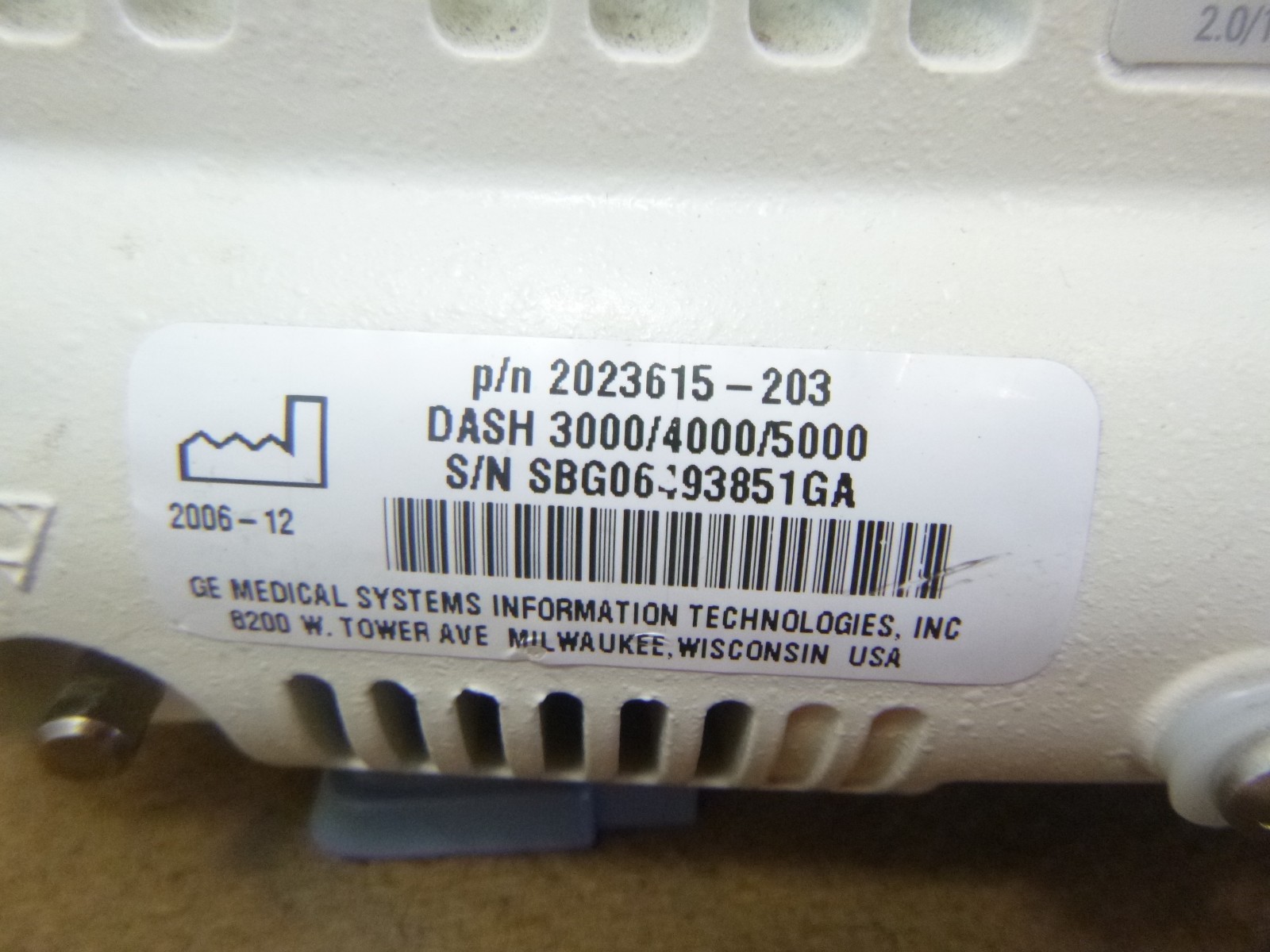 GE Dash 4000 Patient Monitor p/n 2023615-203