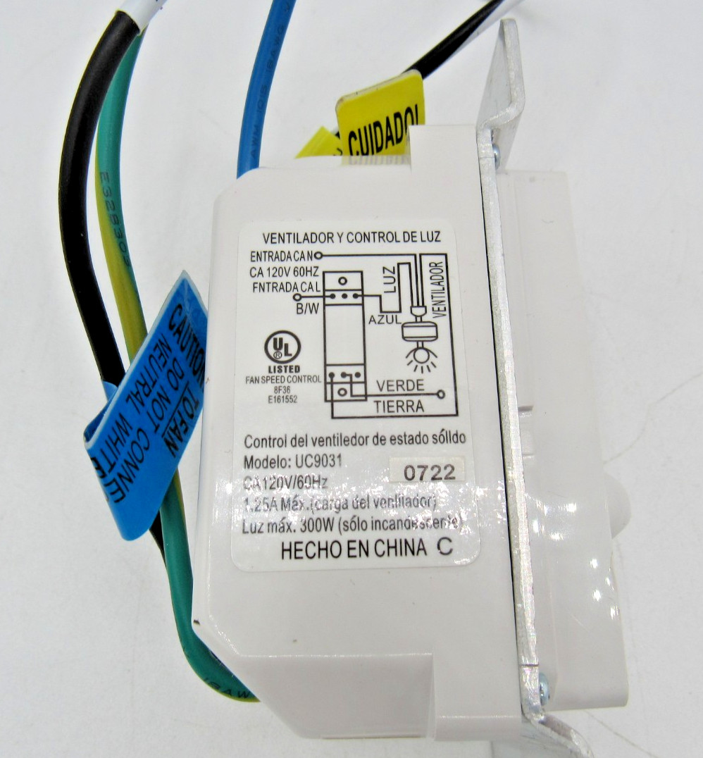 New Minka Aire Ceiling Fan 4 Speed Control Wall Switch UC9031 120V White