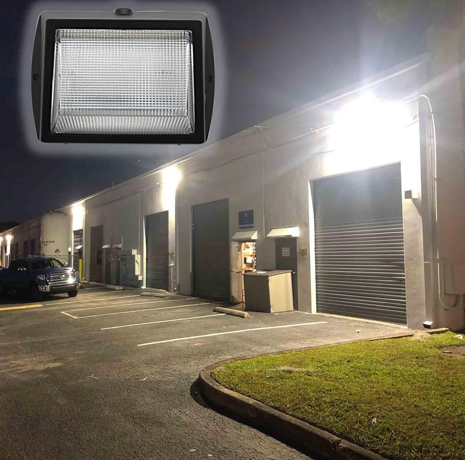 120W LED Wall Pack Light 22,500LM 6000K Outdoor Security Fixture Photocell IP65