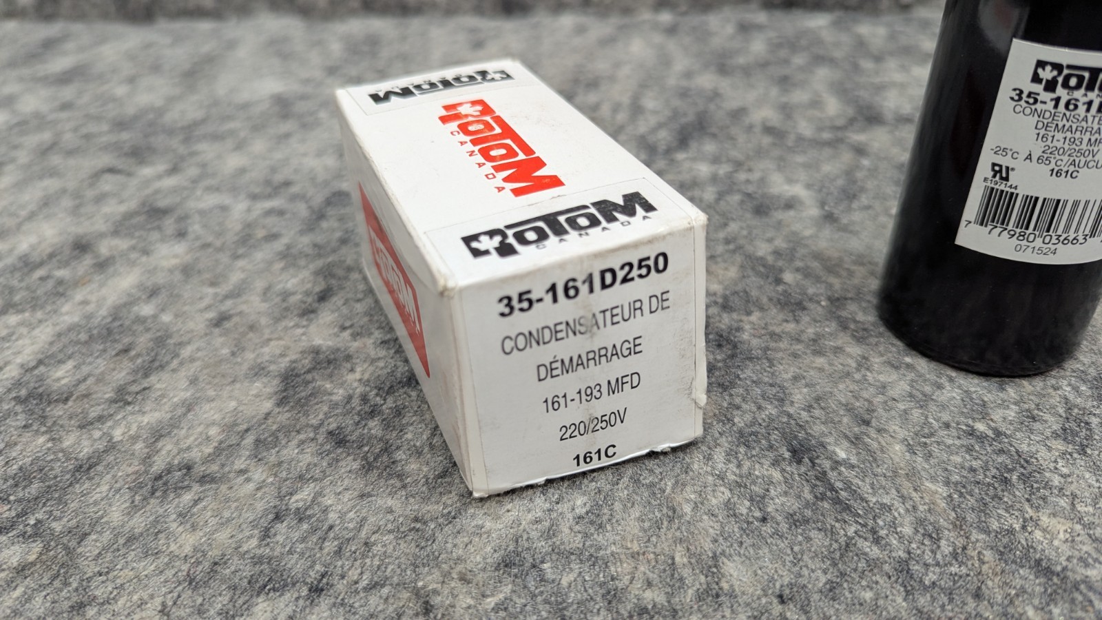 Motor Run Start Capacitor 35-161D250 161-193MFD 220/250VAC Round – Rotom 🔥New🔥