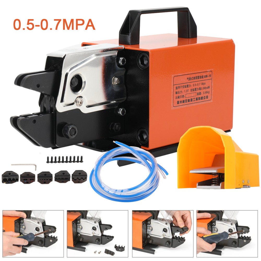 AM-10 Pneumatic Wire Terminal Crimping Machine Crimp Tool Air Powered Crimper