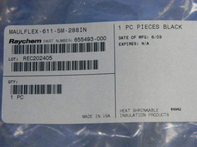 24 Feet NEW Tyco / Raychem Maulflex-611-SM-288IN Inner Shielded Helical Conduit