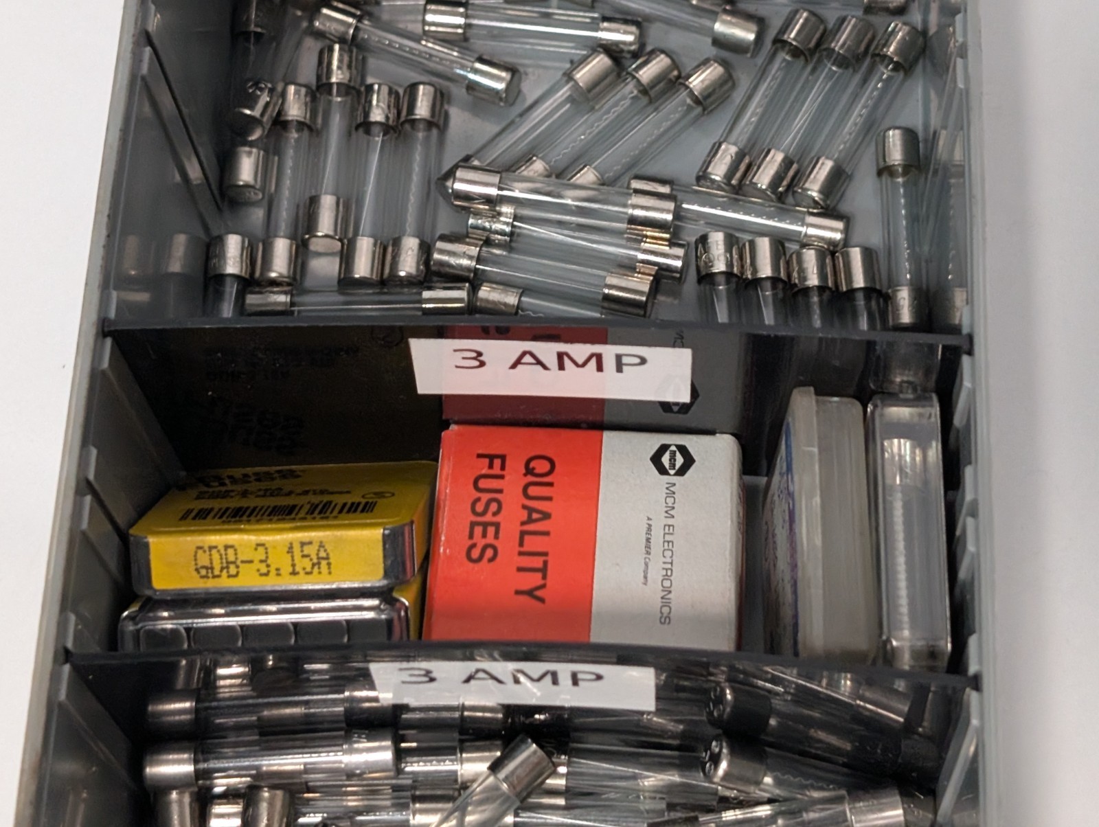 Lot of Assorted Miniature Glass Tube Fuses, 3 & 4 Amperages – As Pictured