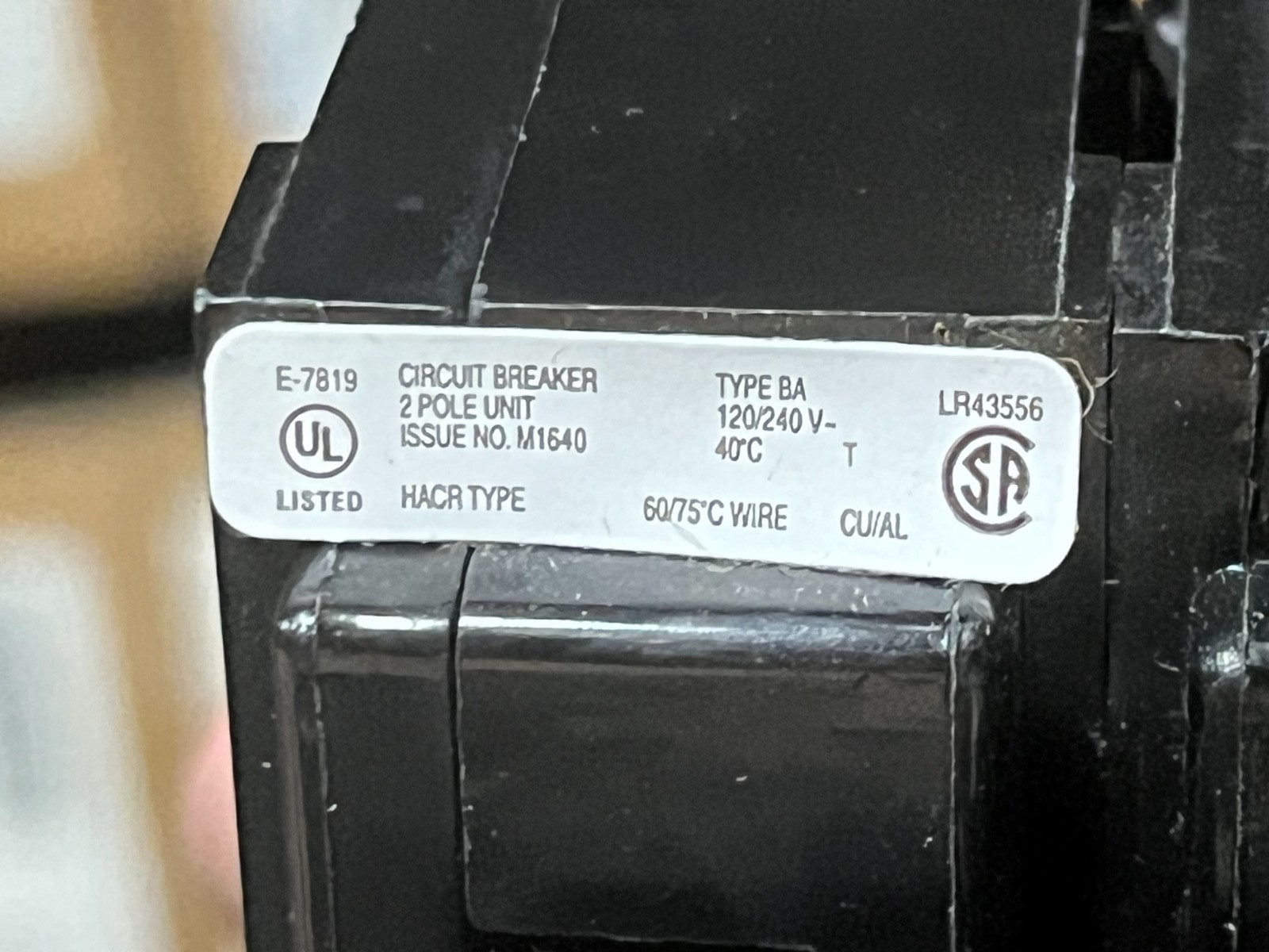 NEW Eaton BAB2030 Quicklag thermal-magnetic circuit breakers