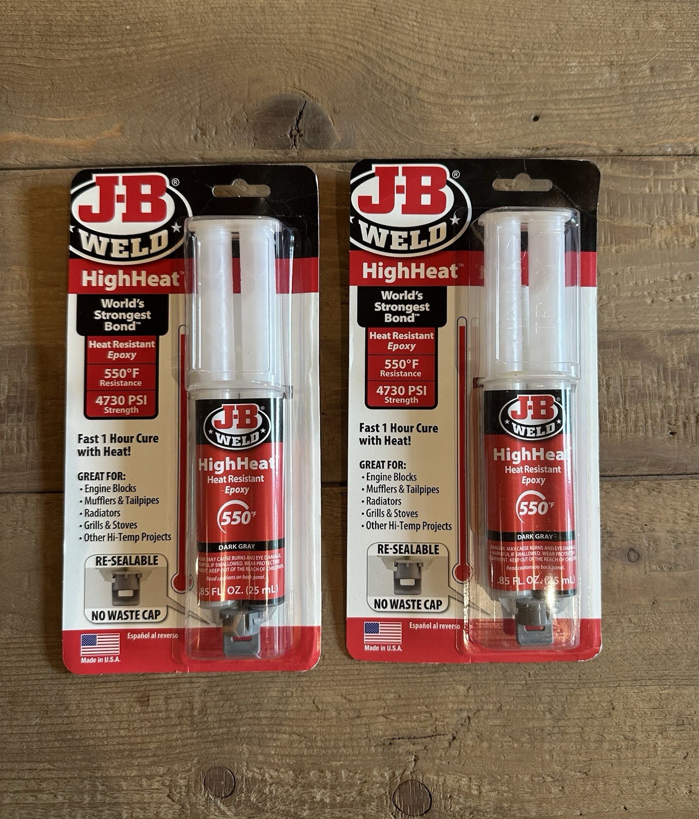 Highheat 25 Ml (0.85 Fl. Oz.) Temperature Resistant Epoxy Syringe – Set Of 2