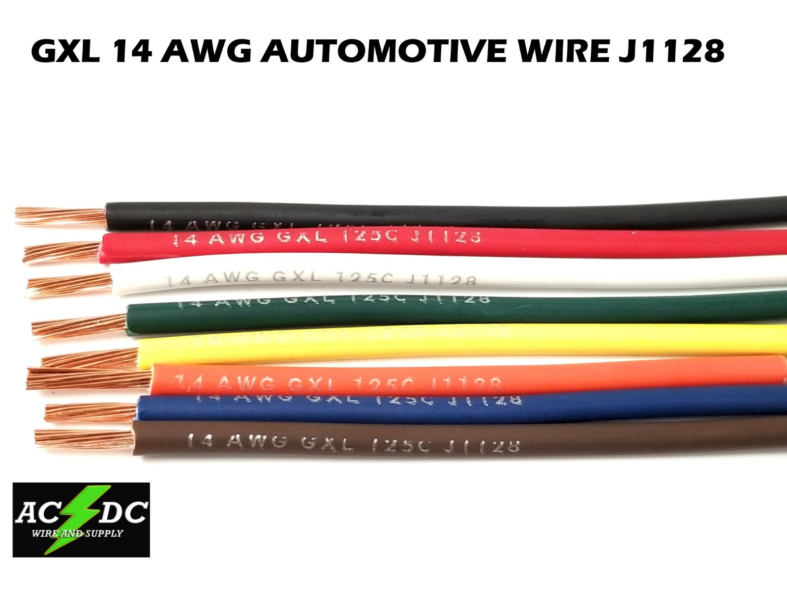 14 AWG WIRE AUTO SAE J 1128 CAR, TRUCK, HOBBY GXL WIRE W/ LEGEND PRINT