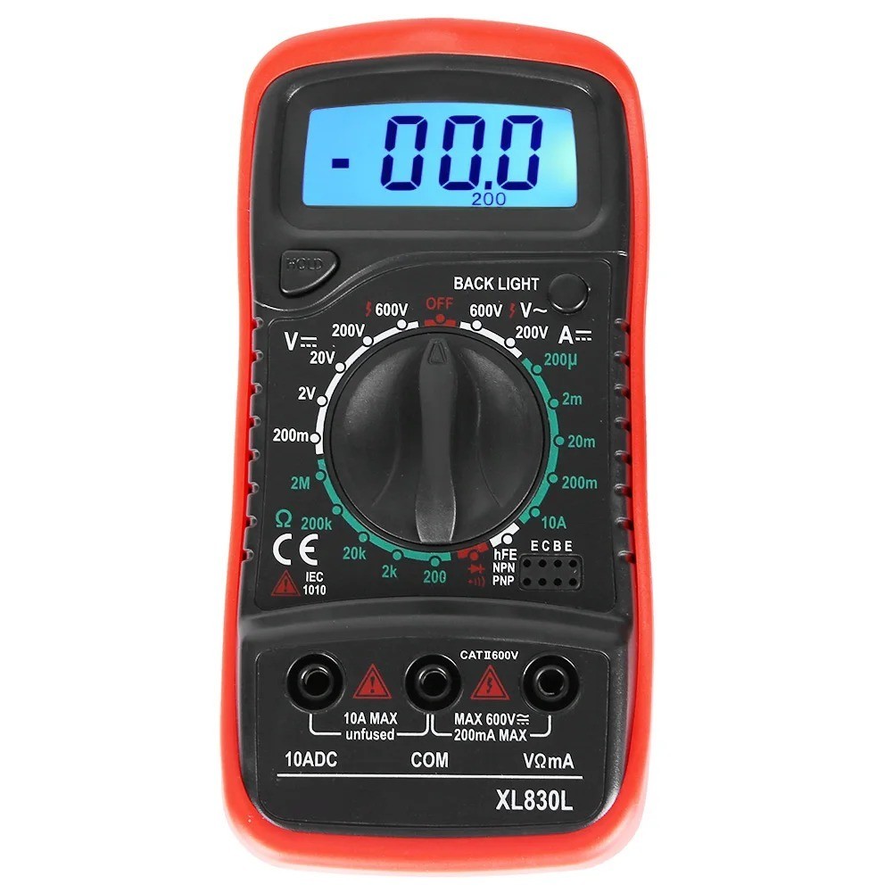 Digital Multimeter AC DC Voltmeter Ammeter Ohmmeter Volt Tester Meter XL830L USA