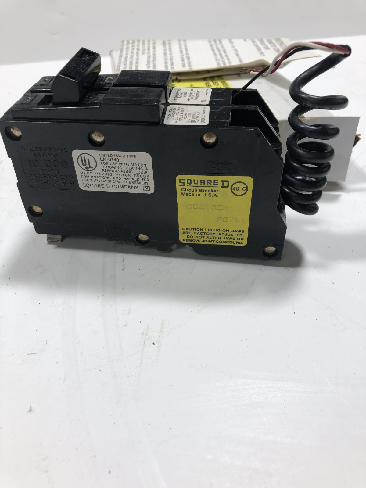 Square D QO210EM Circuit Breaker and Remote Controlled Interrupter